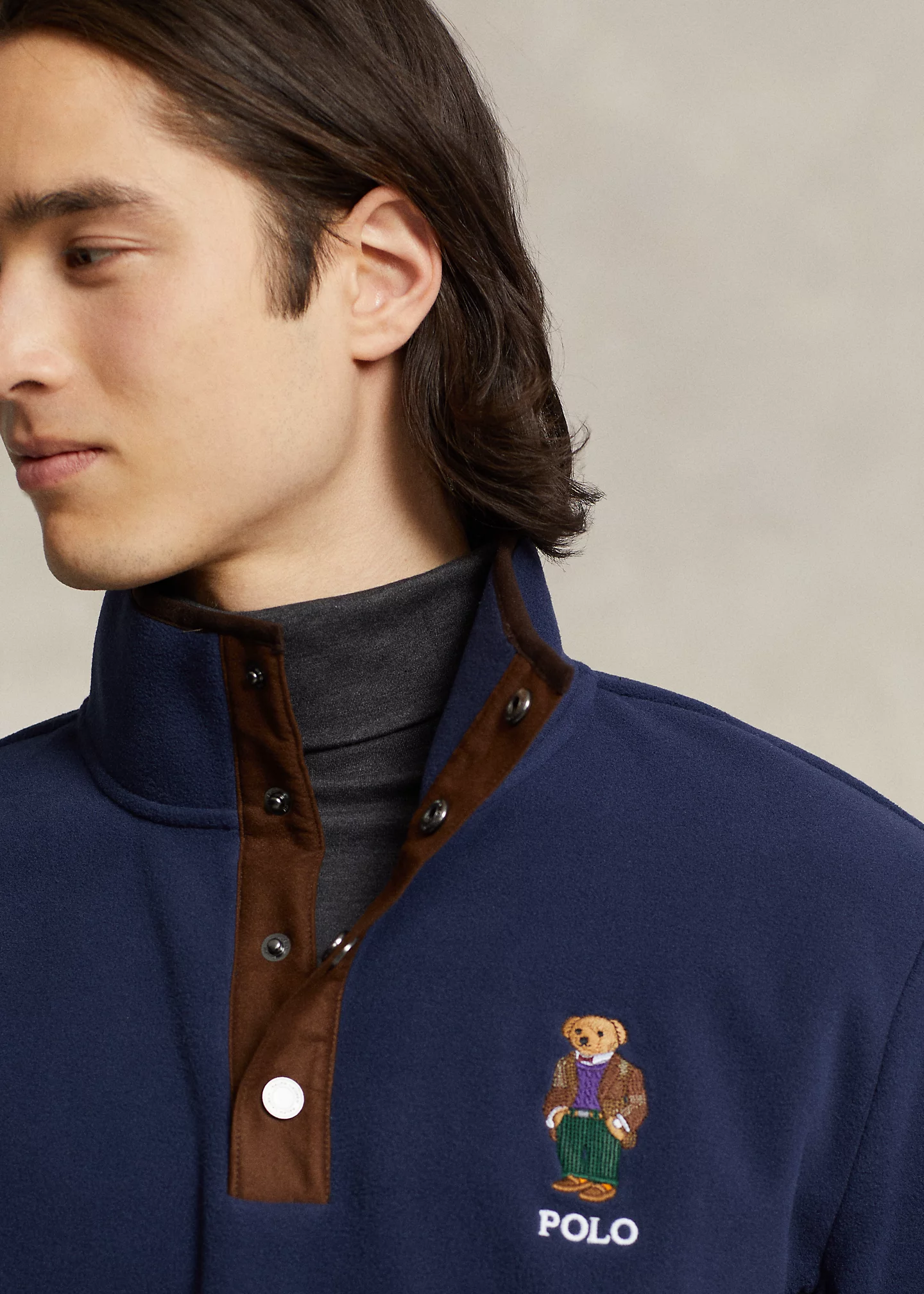 Polo Bear Brushed Fleece Pullover