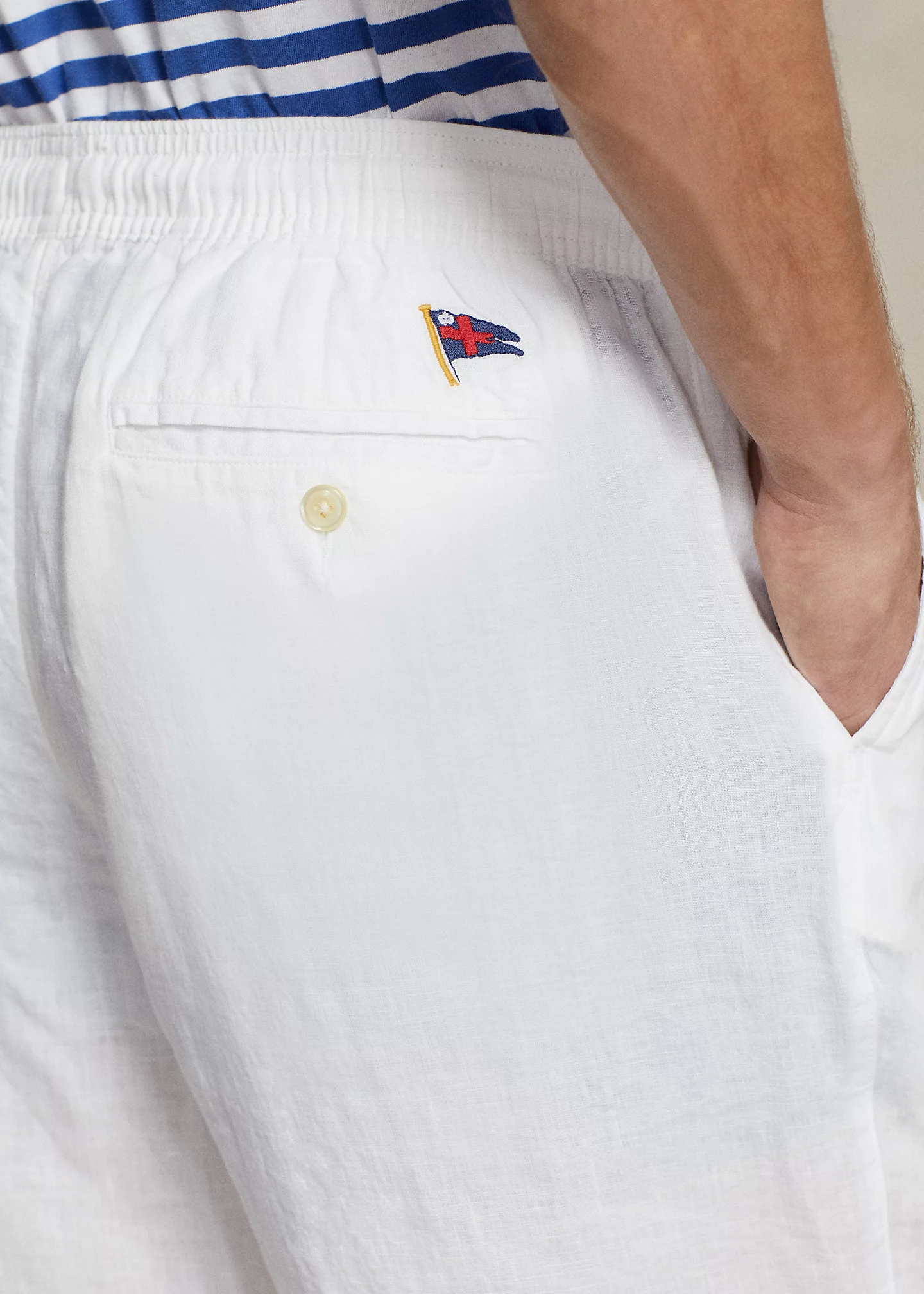 Relaxed Fit Linen Drawstring Pant