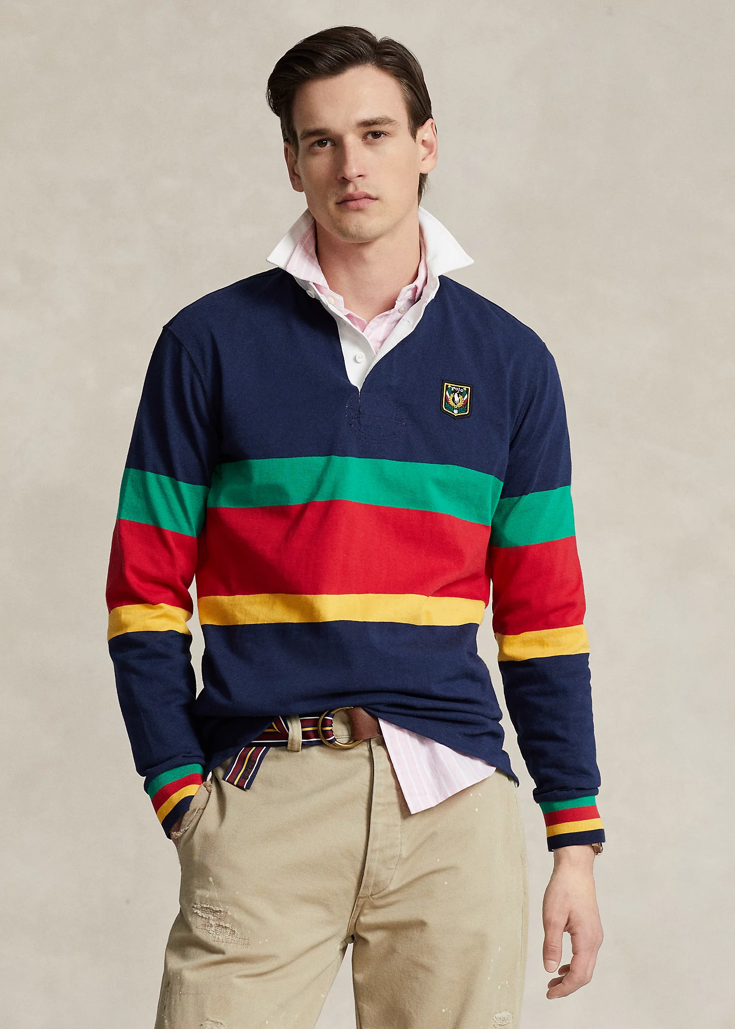 Classic Fit Laurel Crest Rugby Shirt