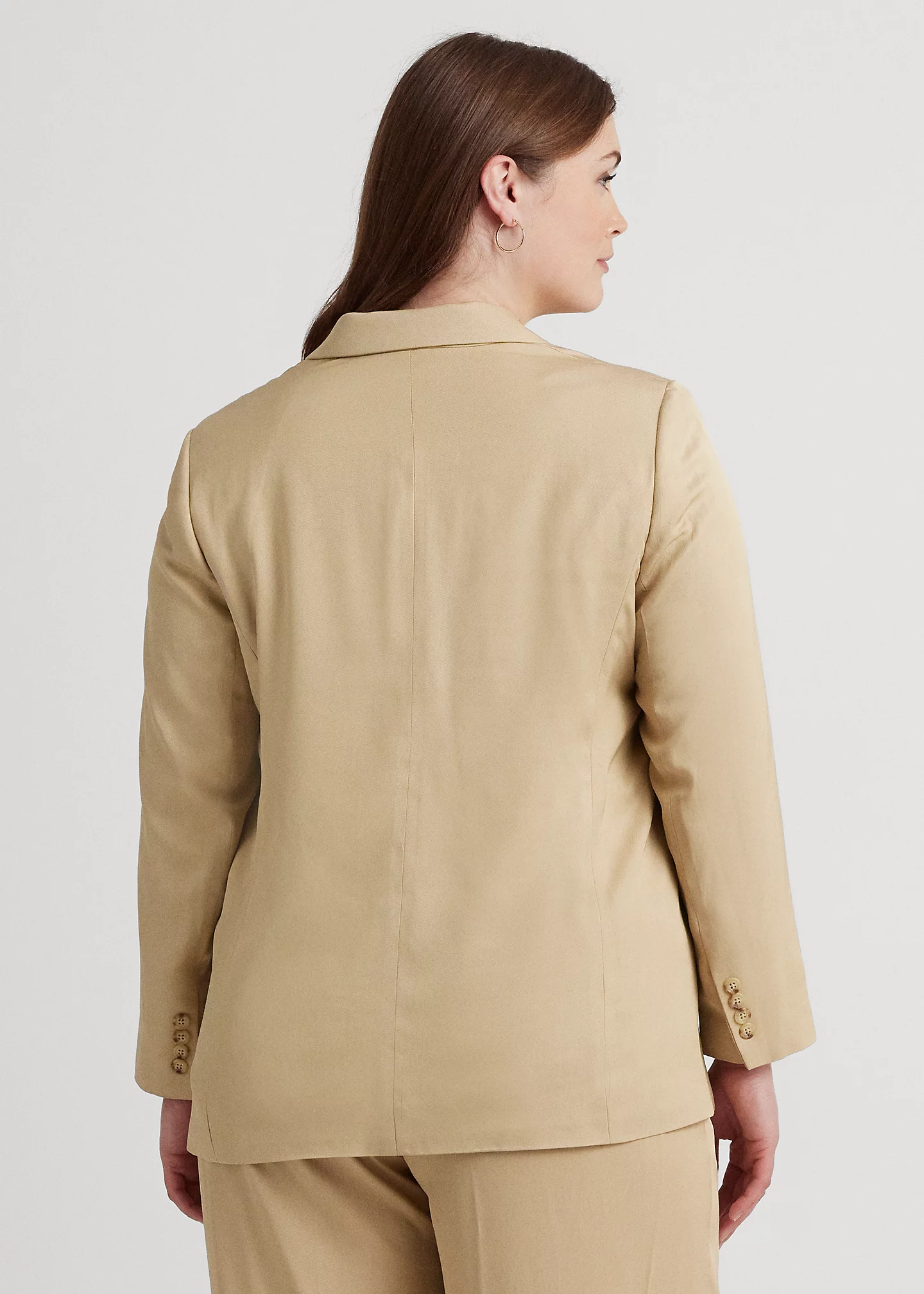 Double-Breasted Twill Blazer