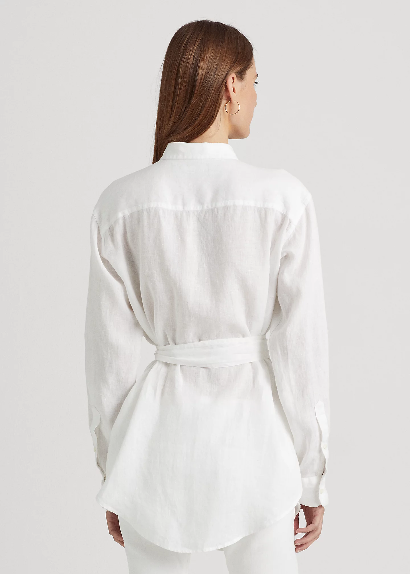 Relaxed Fit Belted Linen Shirt
