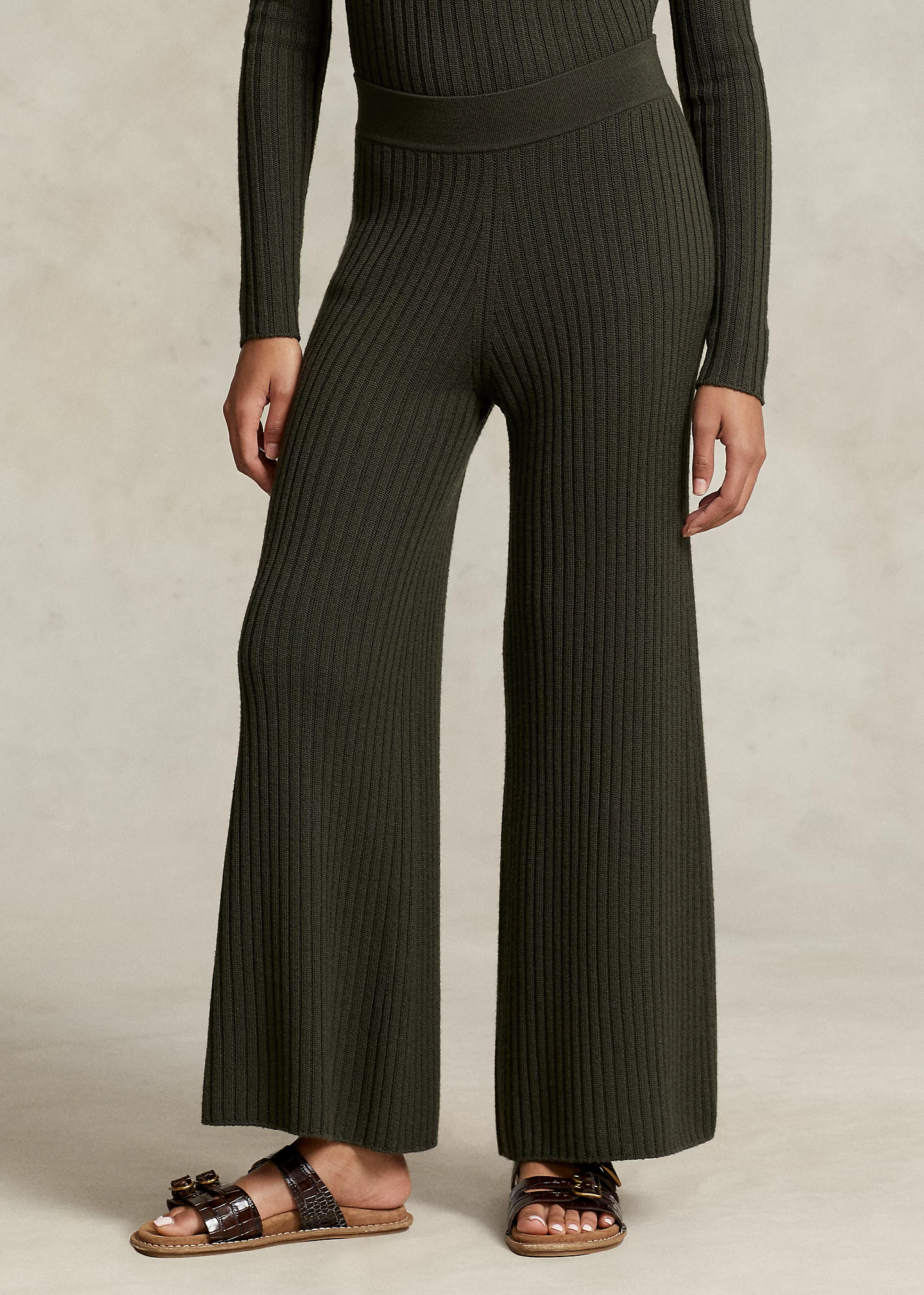 Merino Wool Wide-Leg Sweater Pant