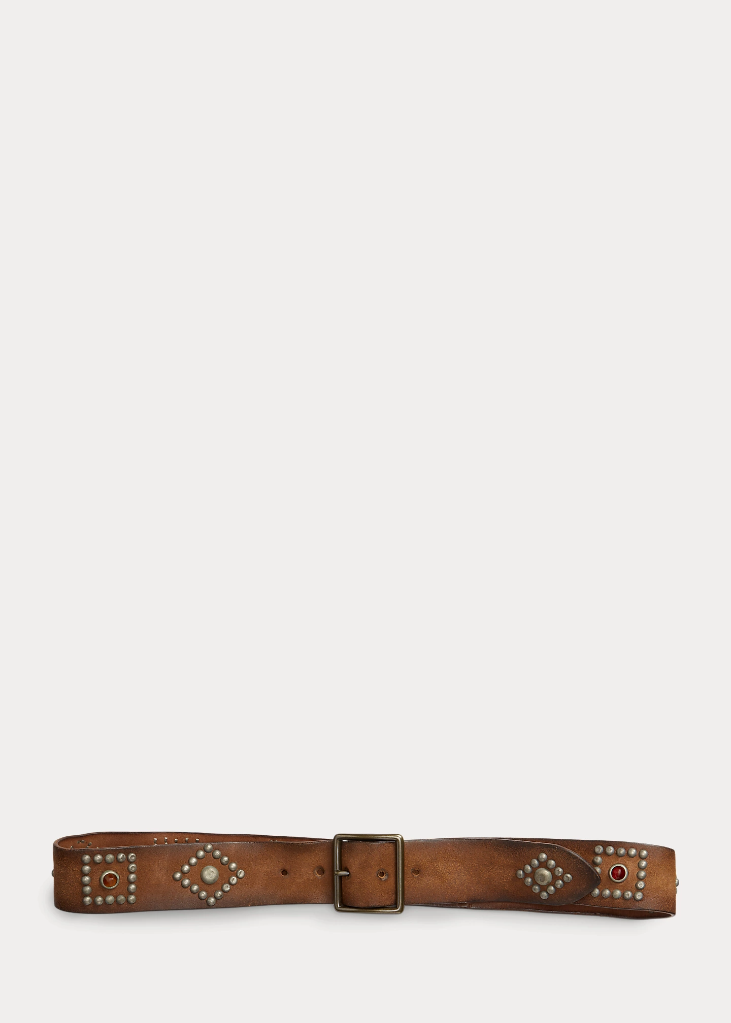 Studded Roughout Leather Belt