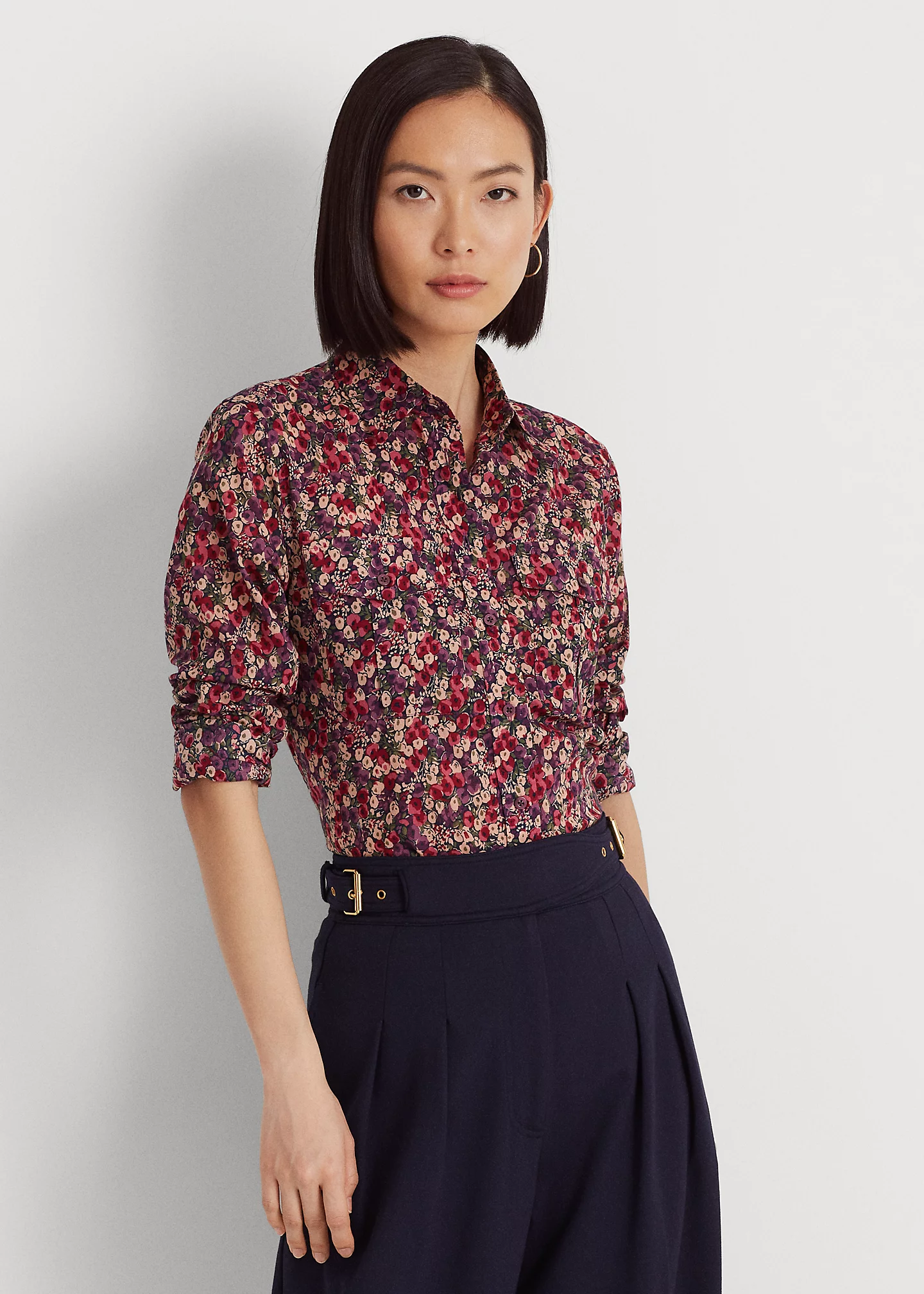 Floral Cotton Voile Shirt