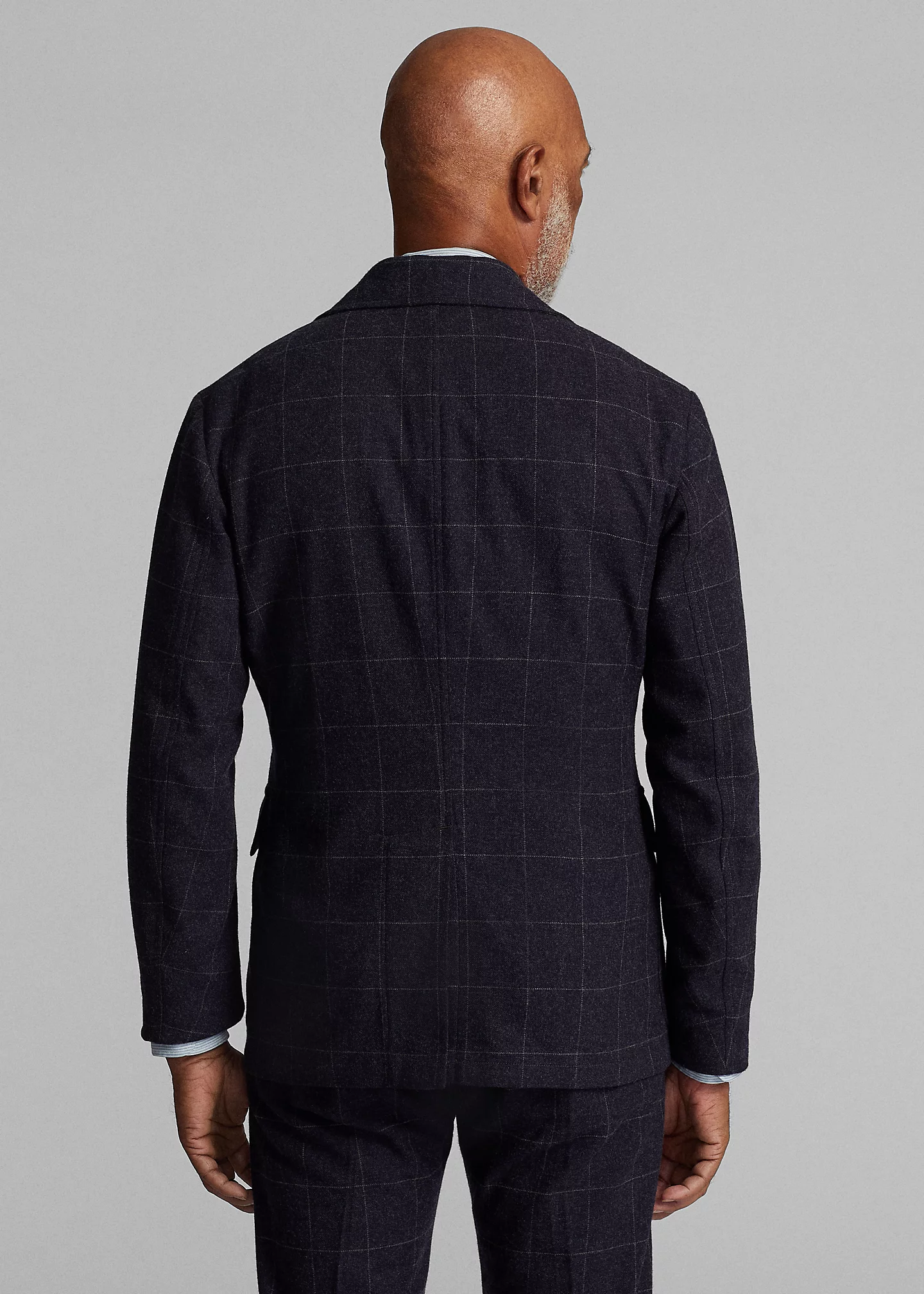 Unconstructed Windowpane Wool Sport Coat