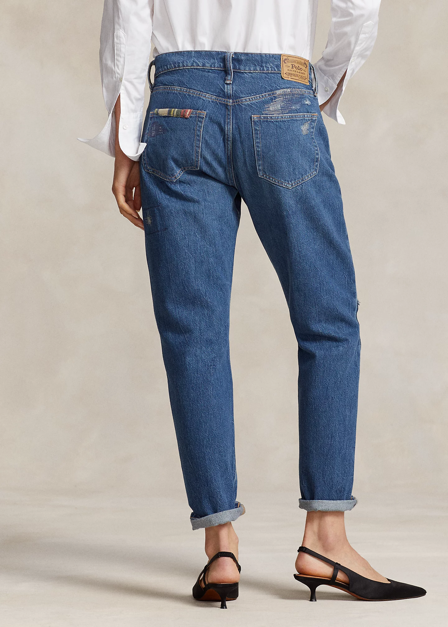 Patchwork Slim Tapered Jean