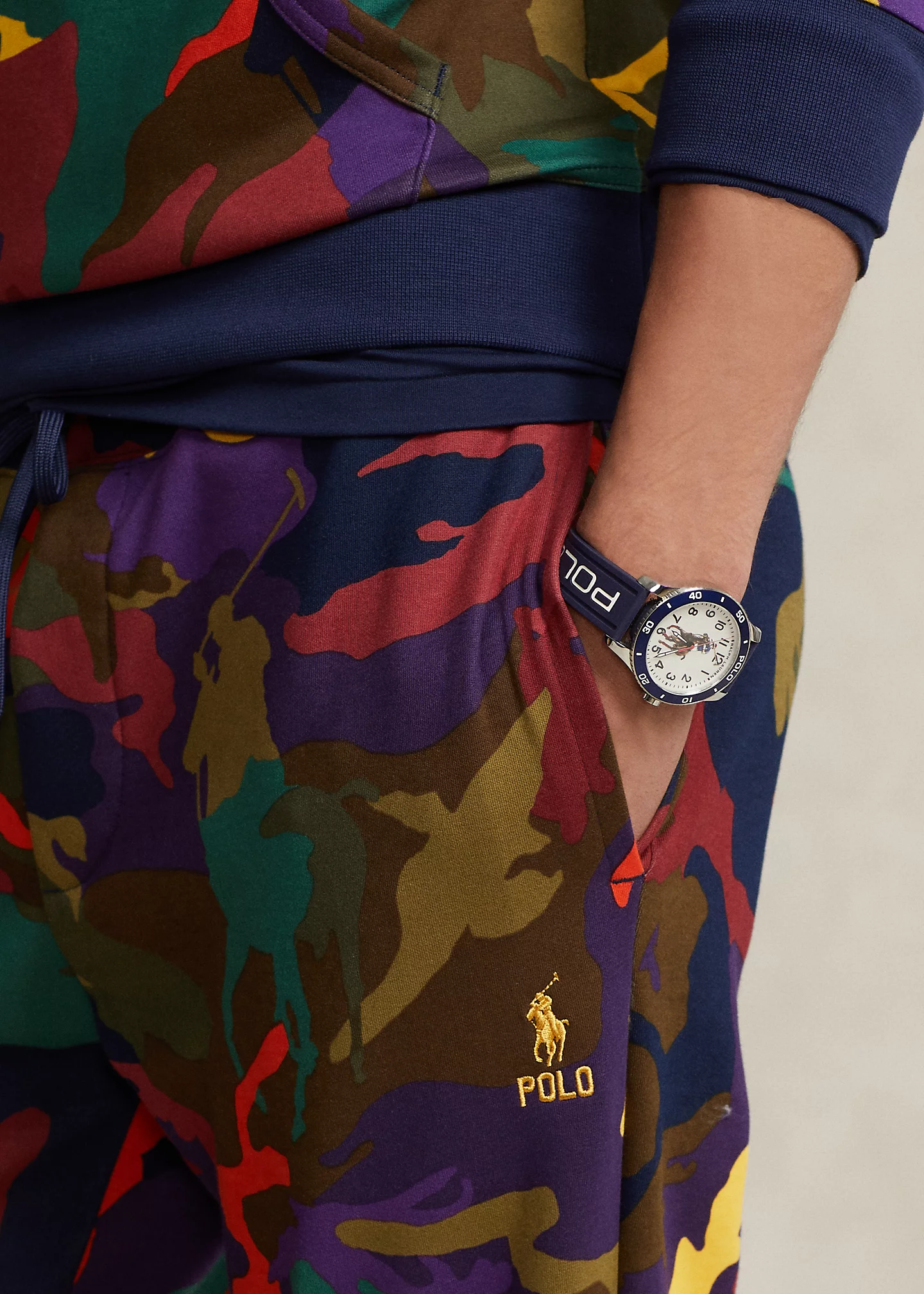 Polo Pony Camo Double-Knit Jogger Pant