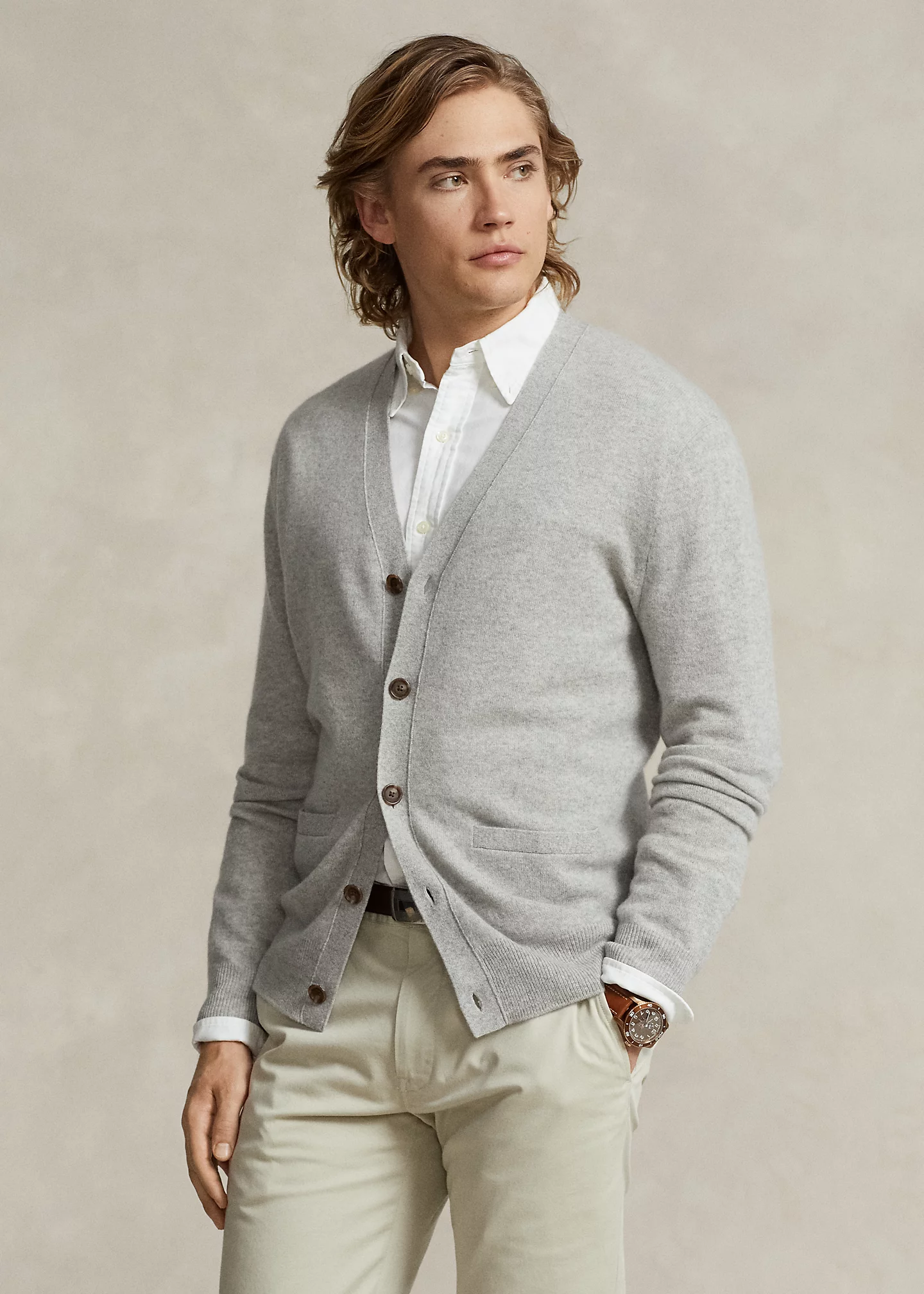 Washable Cashmere V-Neck Cardigan