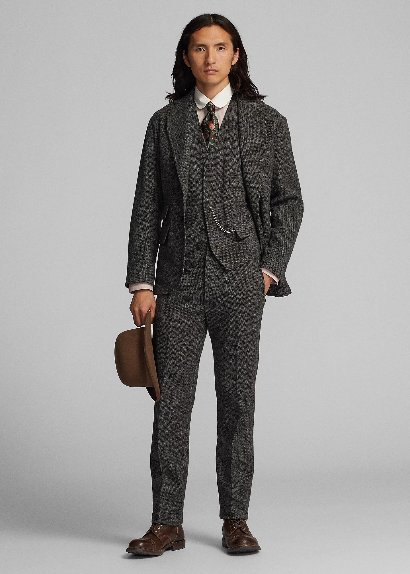 Unconstructed Herringbone Sport Coat