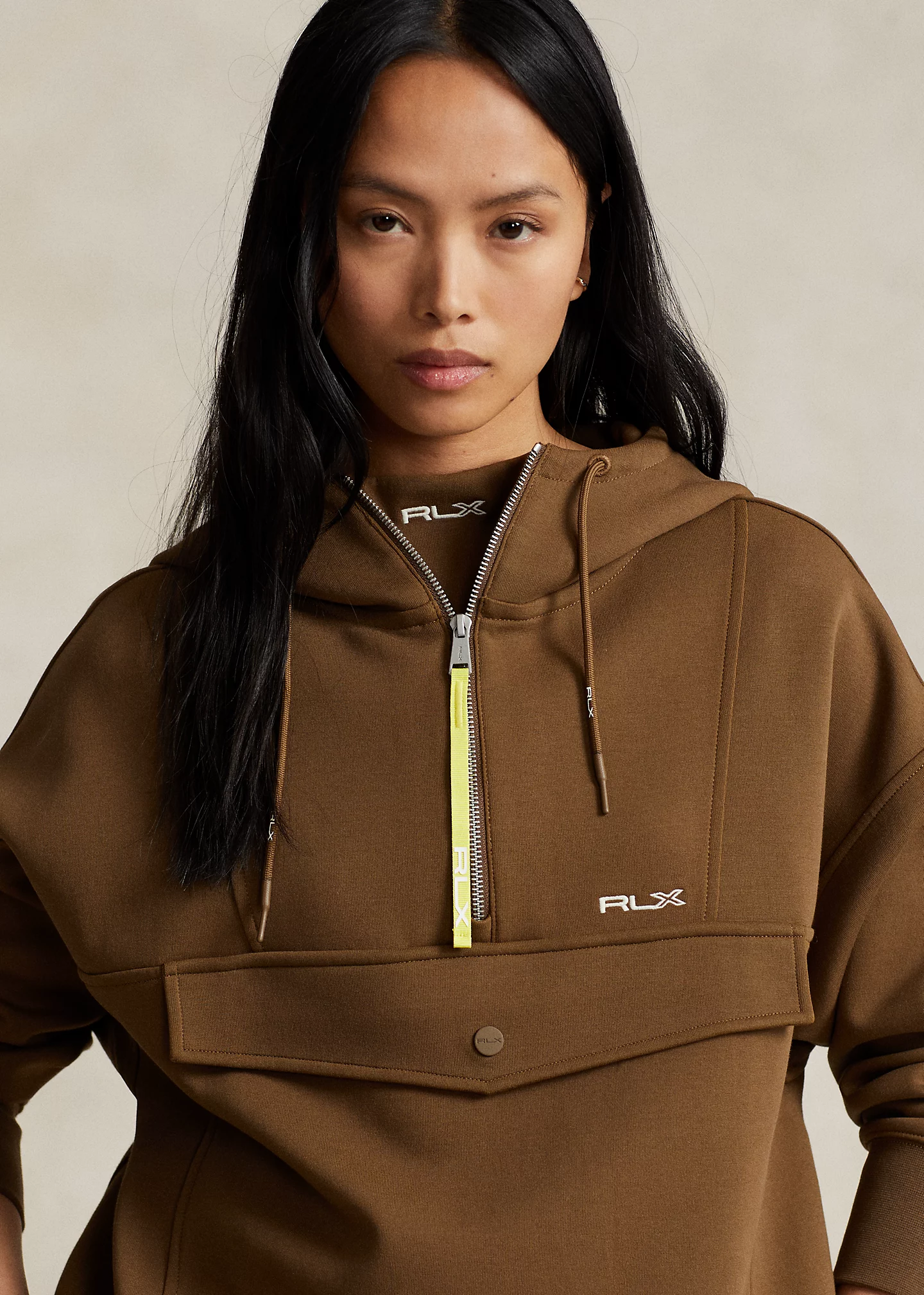 Embroidered-Logo Double-Knit Hoodie