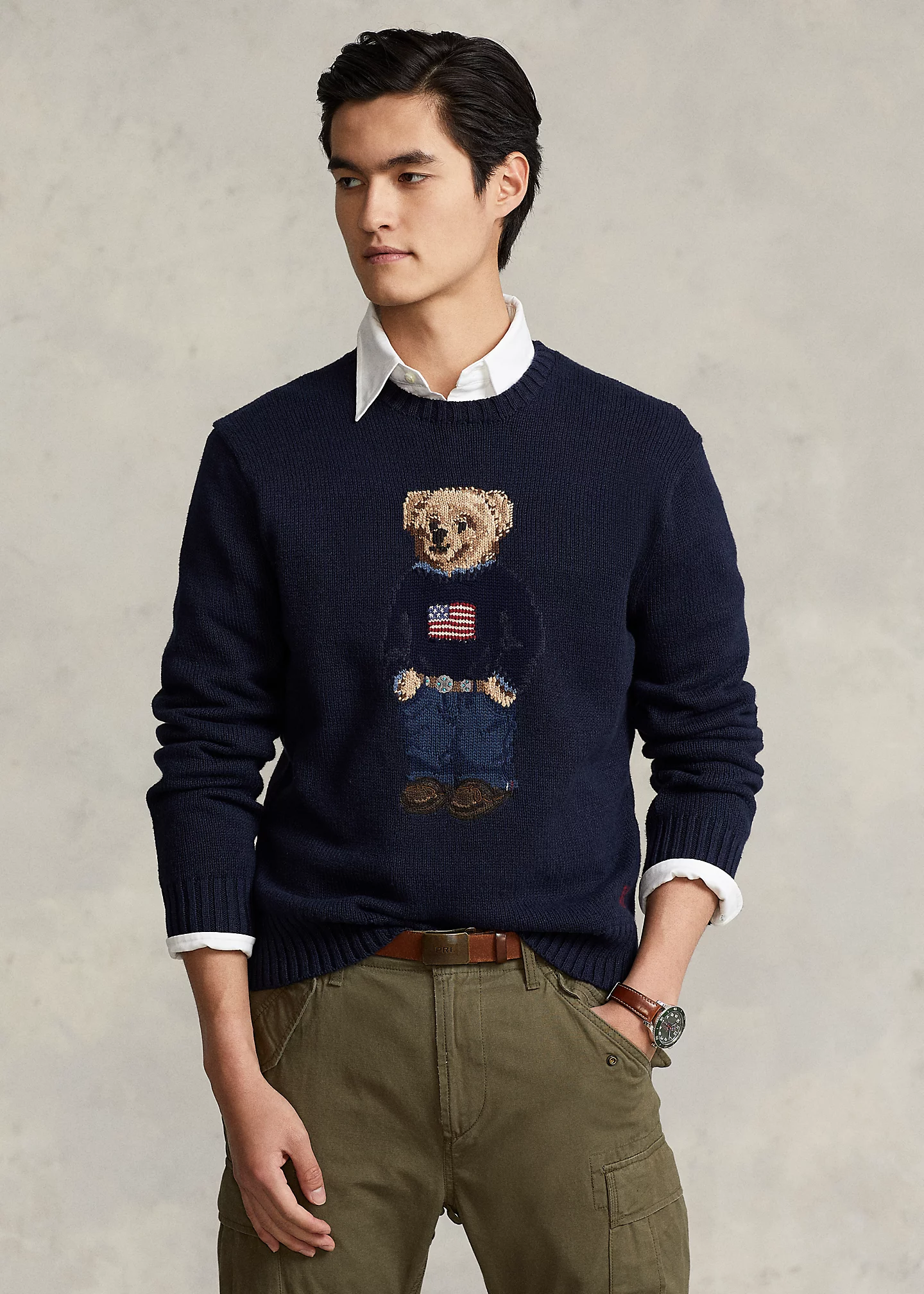 Polo Bear Cotton-Linen Sweater