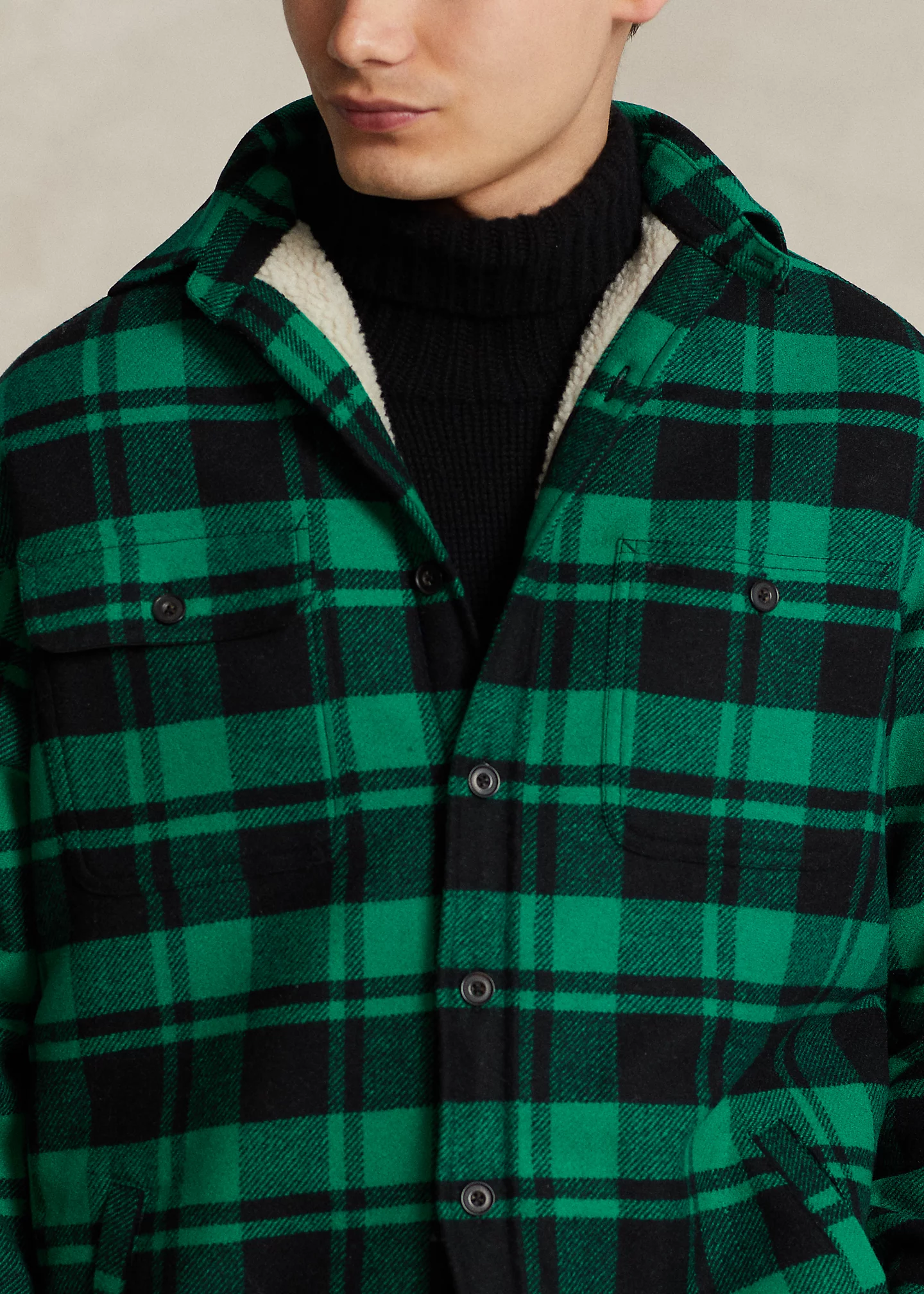 Classic Fit Wool-Blend Shirt Jacket