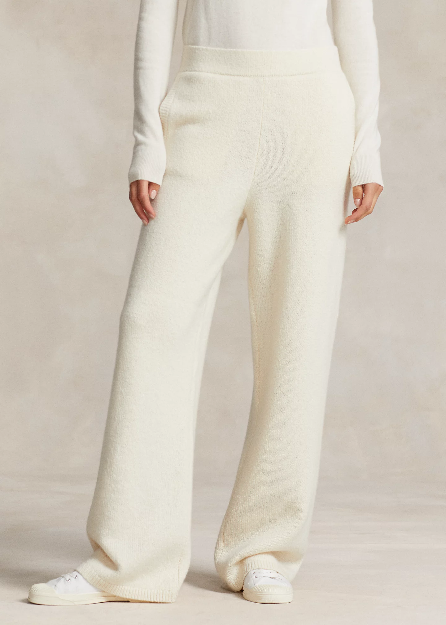 Wool-Cashmere Wide-Leg Sweater Pant