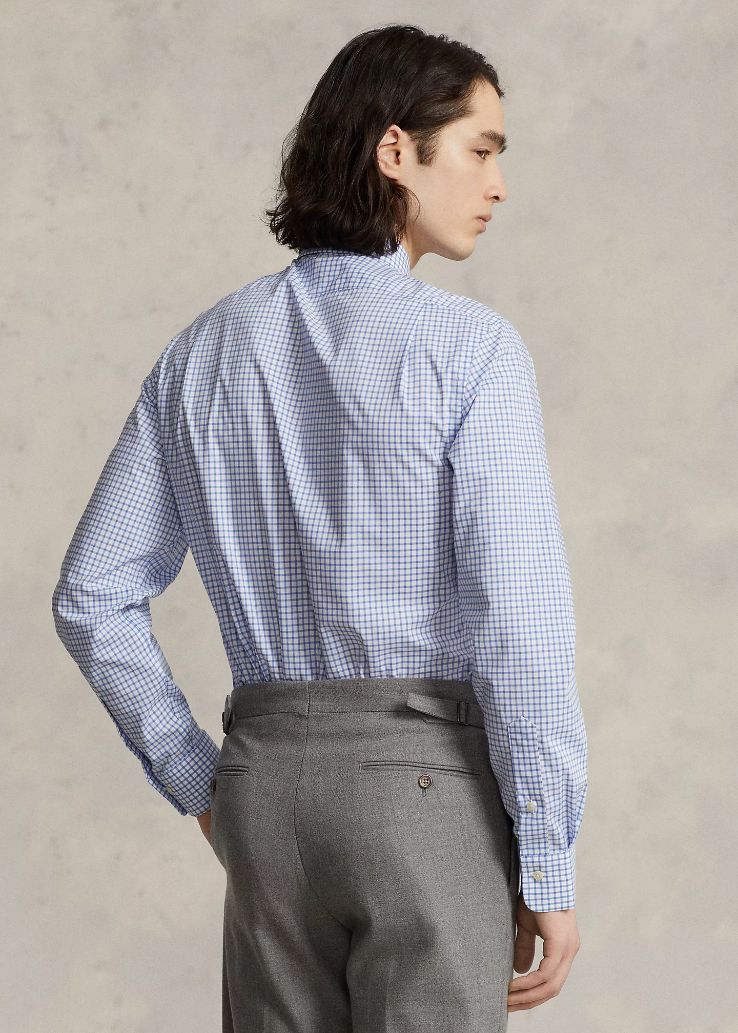 Slim Fit Checked Poplin Shirt
