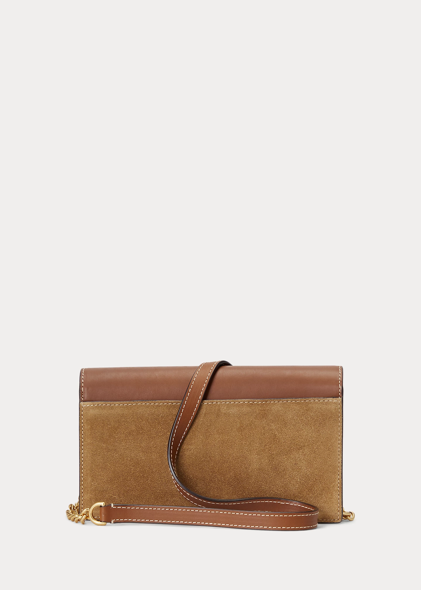 Polo ID Suede-Leather Chain Wallet & Bag