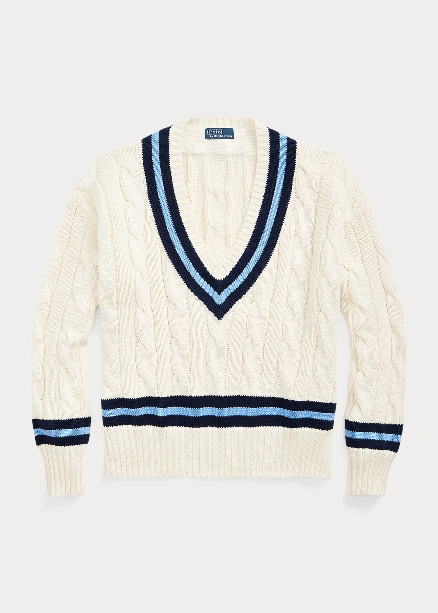 Cable-Knit Cotton Cricket Sweater