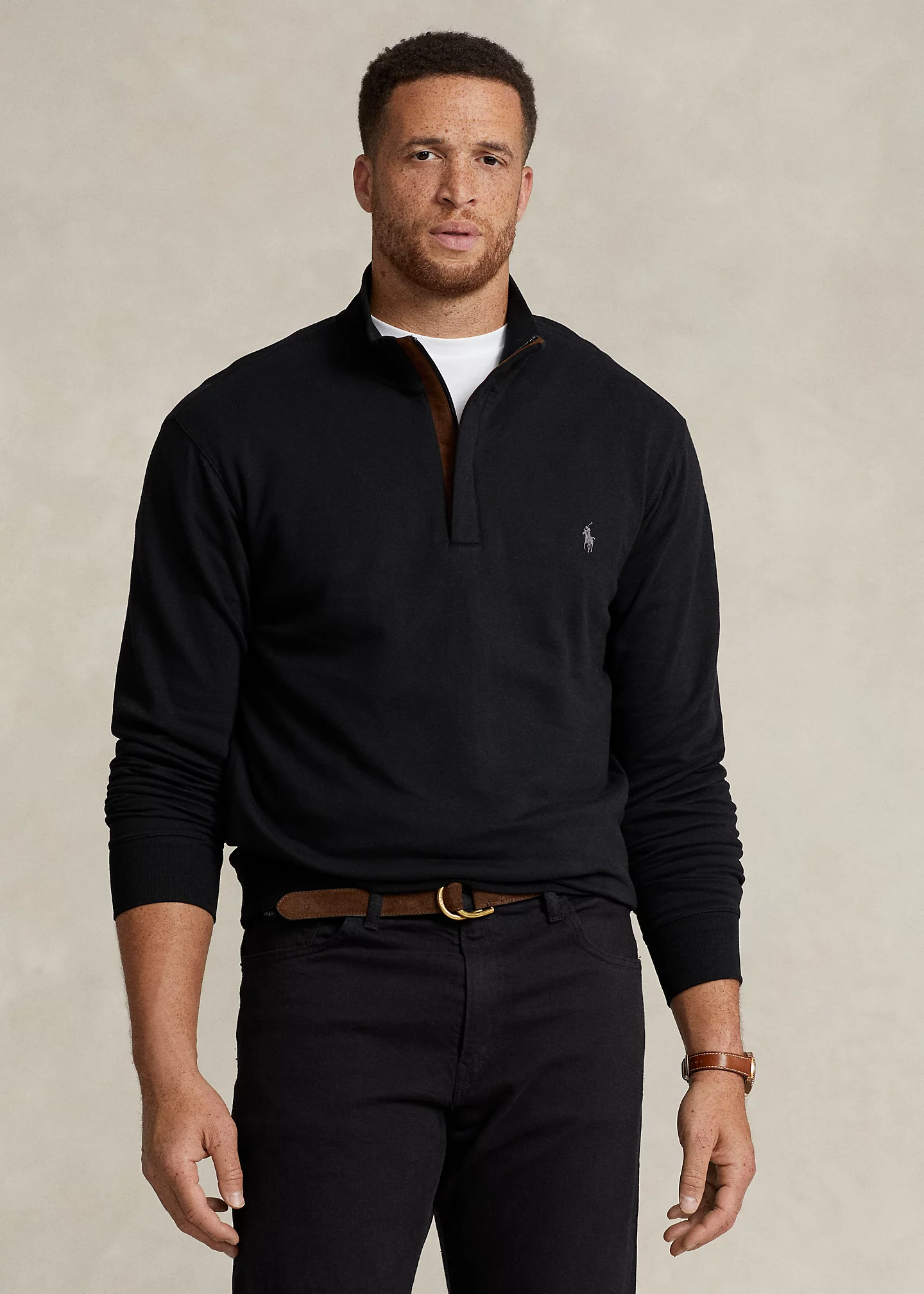 Luxury Jersey Quarter-Zip Pullover