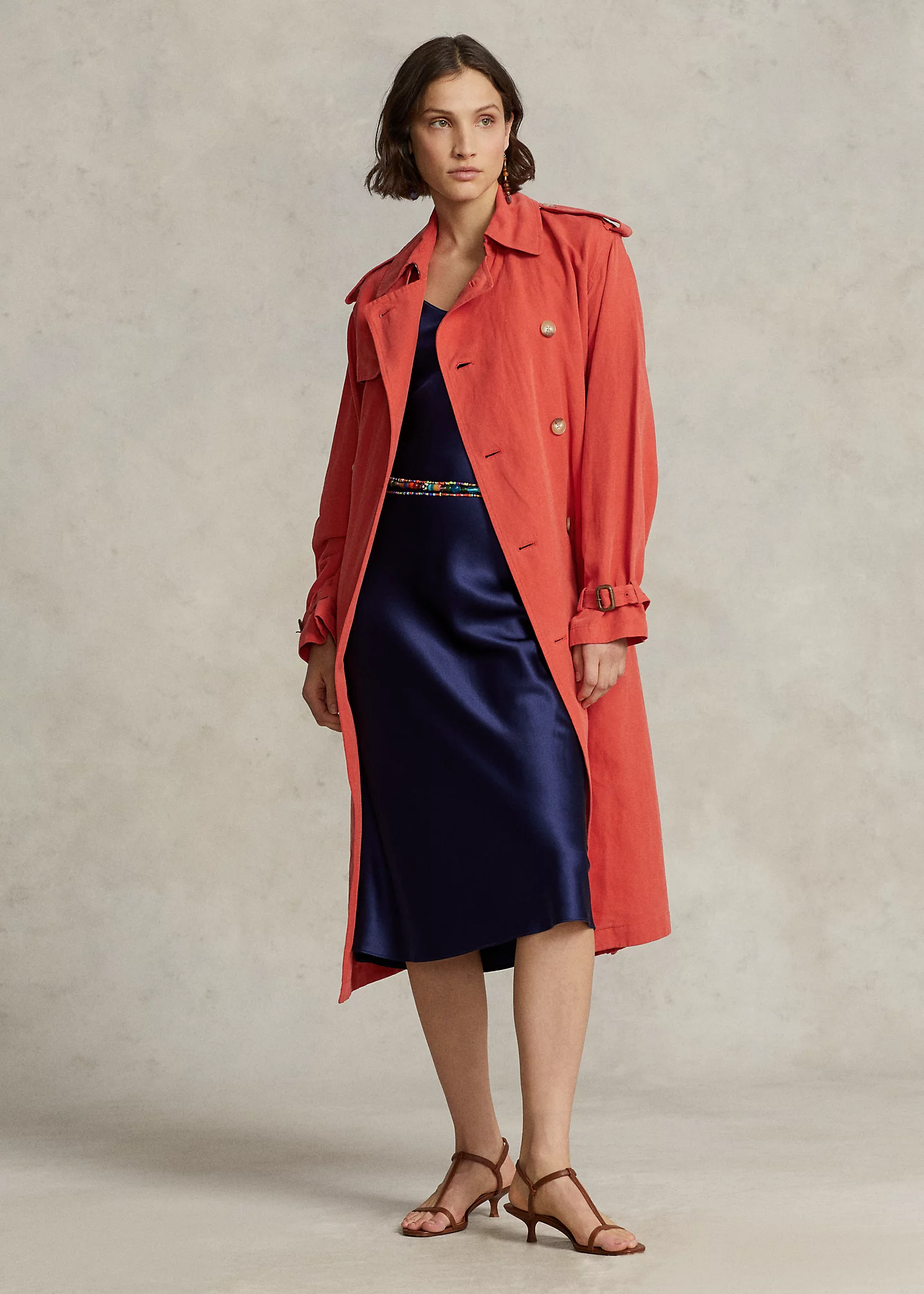 Silk-Blend Trench Coat