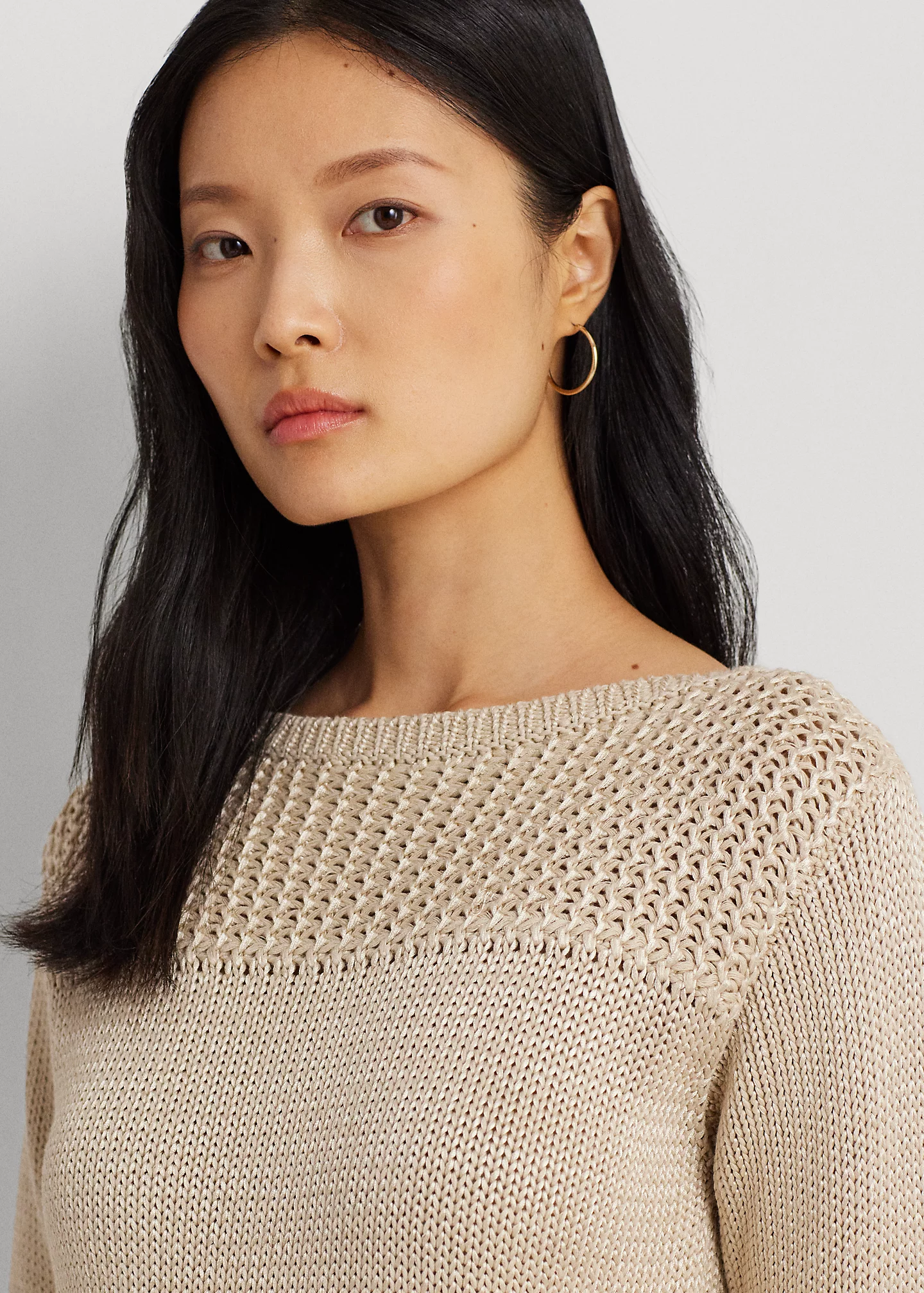 Cotton-Blend Boatneck Sweater