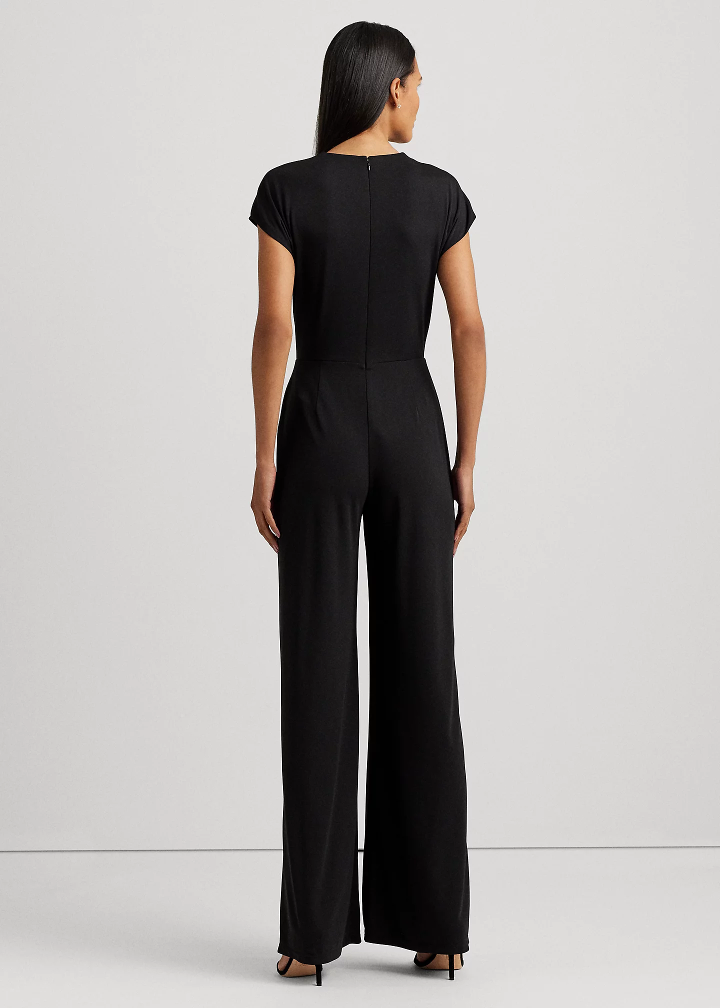 Tie-Front Jersey Wide-Leg Jumpsuit