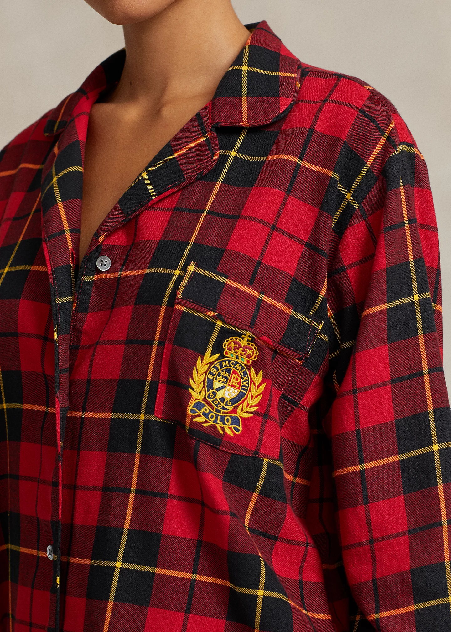 Plaid Flannel Pajama Set