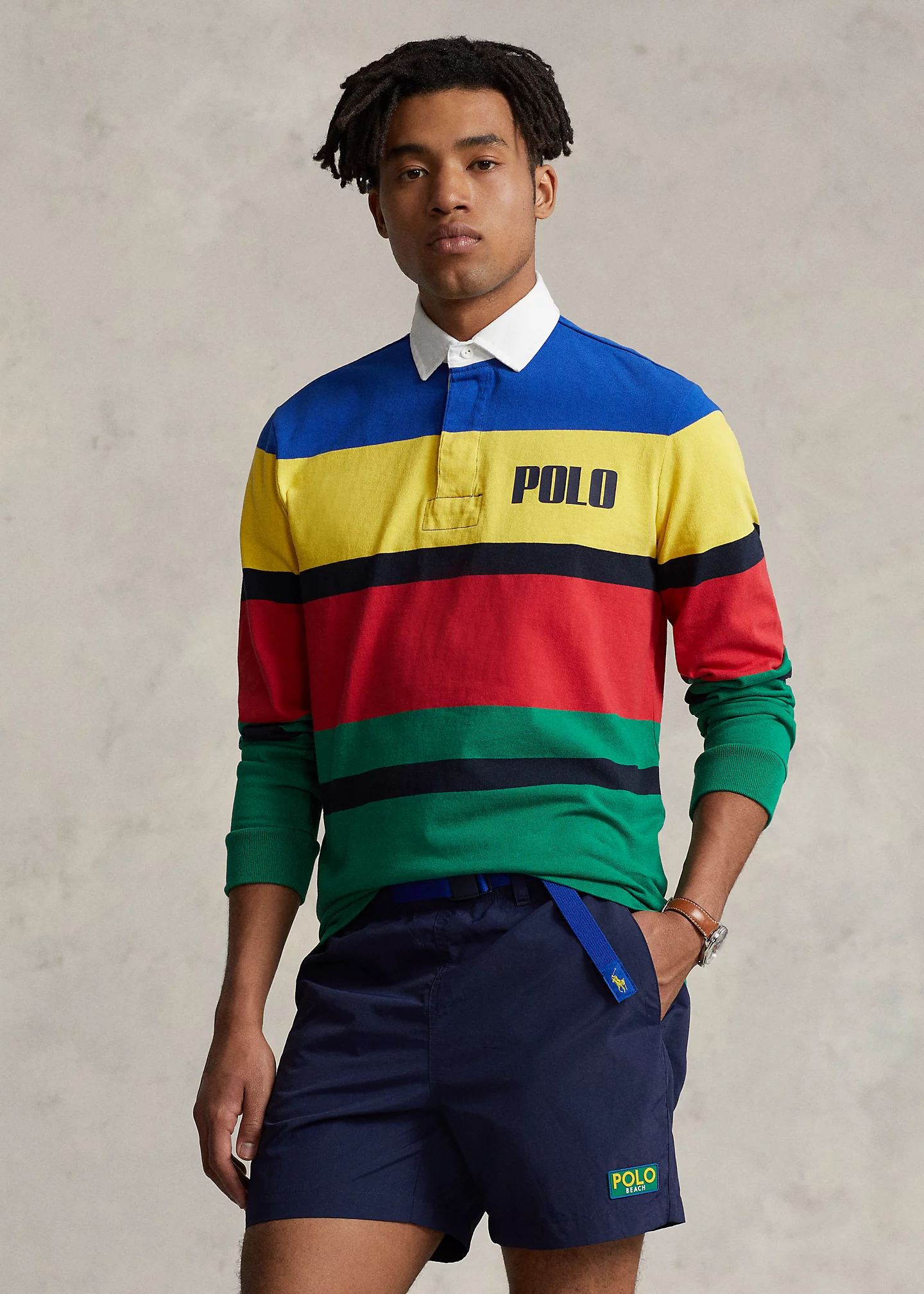 Classic Fit Logo Jersey Rugby Shirt