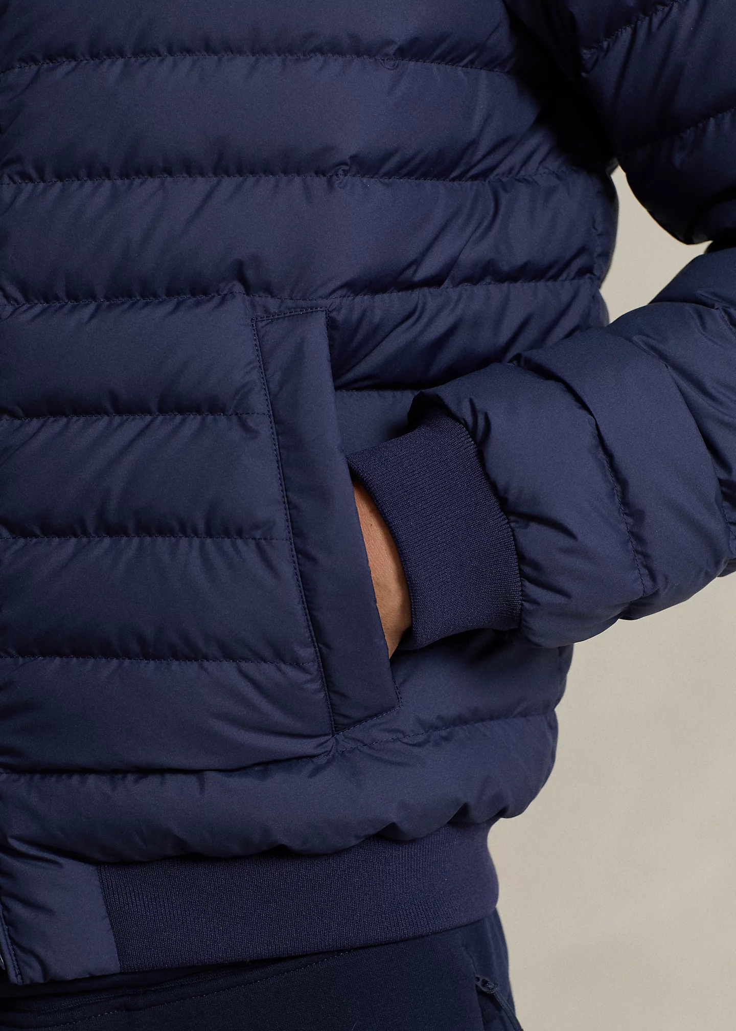 Water-Repellent Down Bomber Jacket
