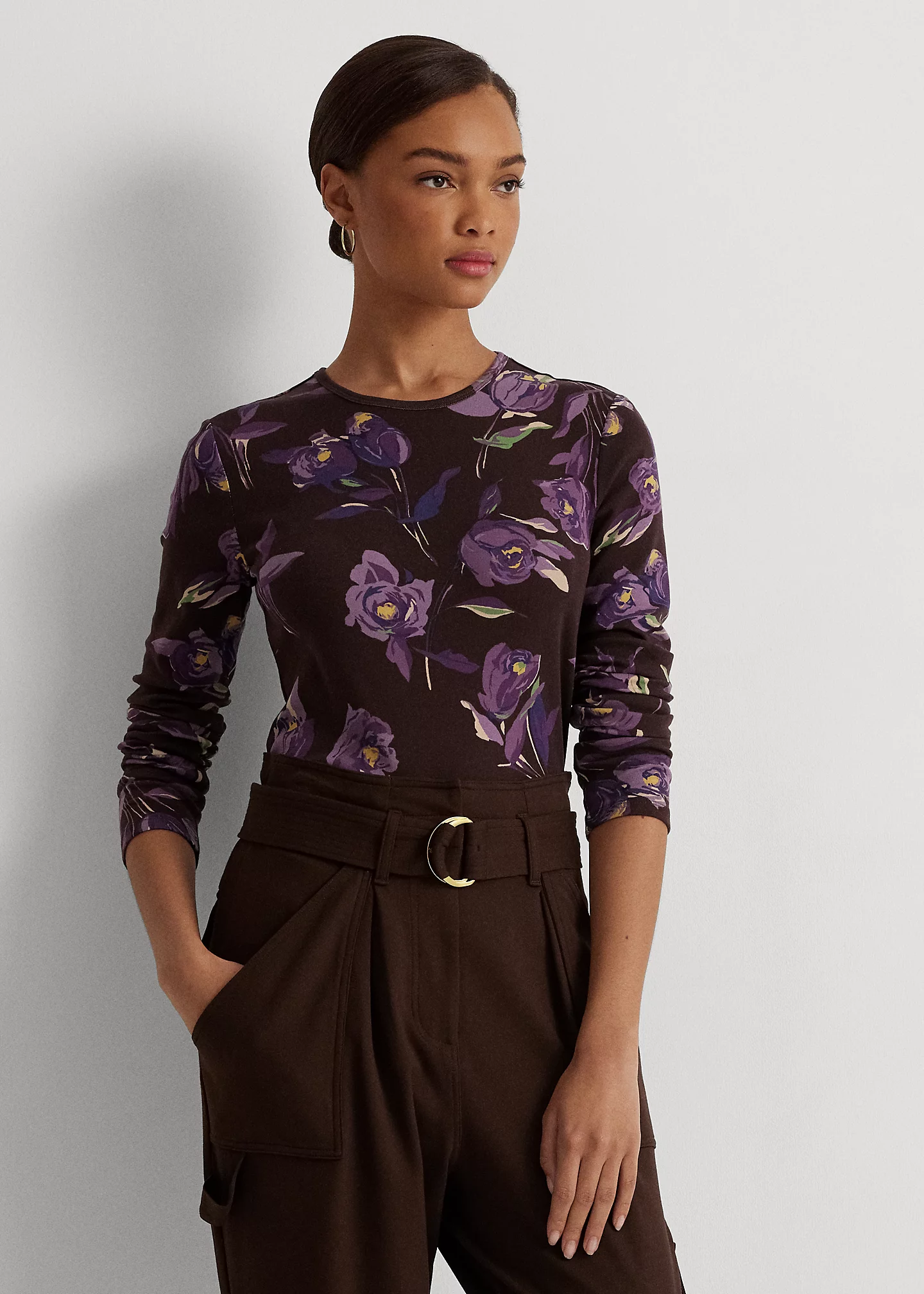 Floral Cotton Long-Sleeve Tee