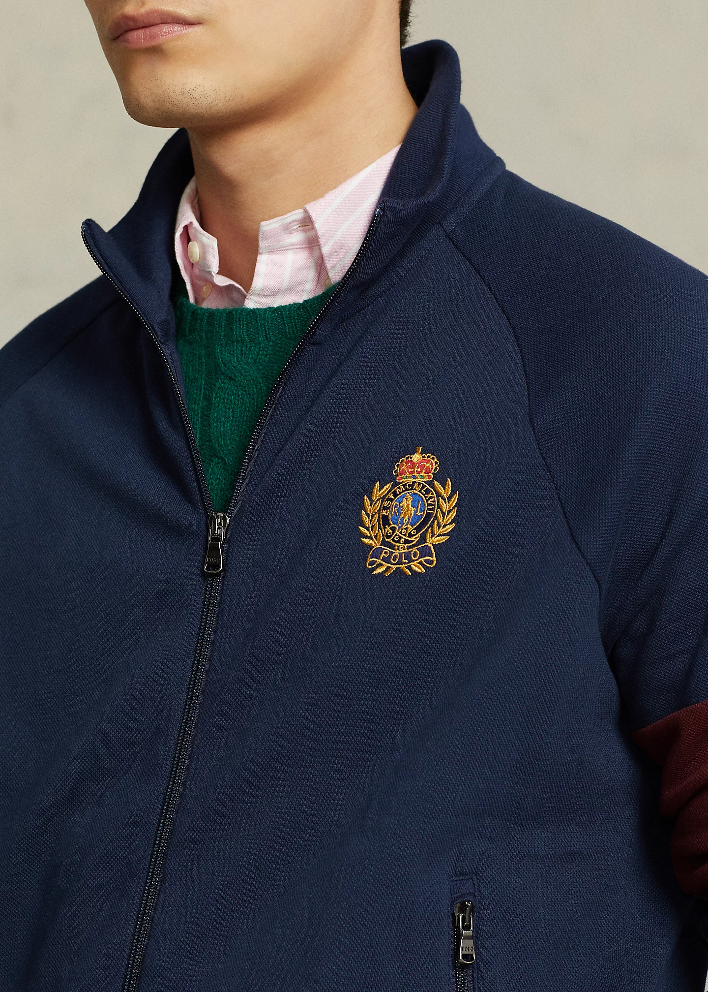 Polo Crest Big Pony Mesh Track Jacket