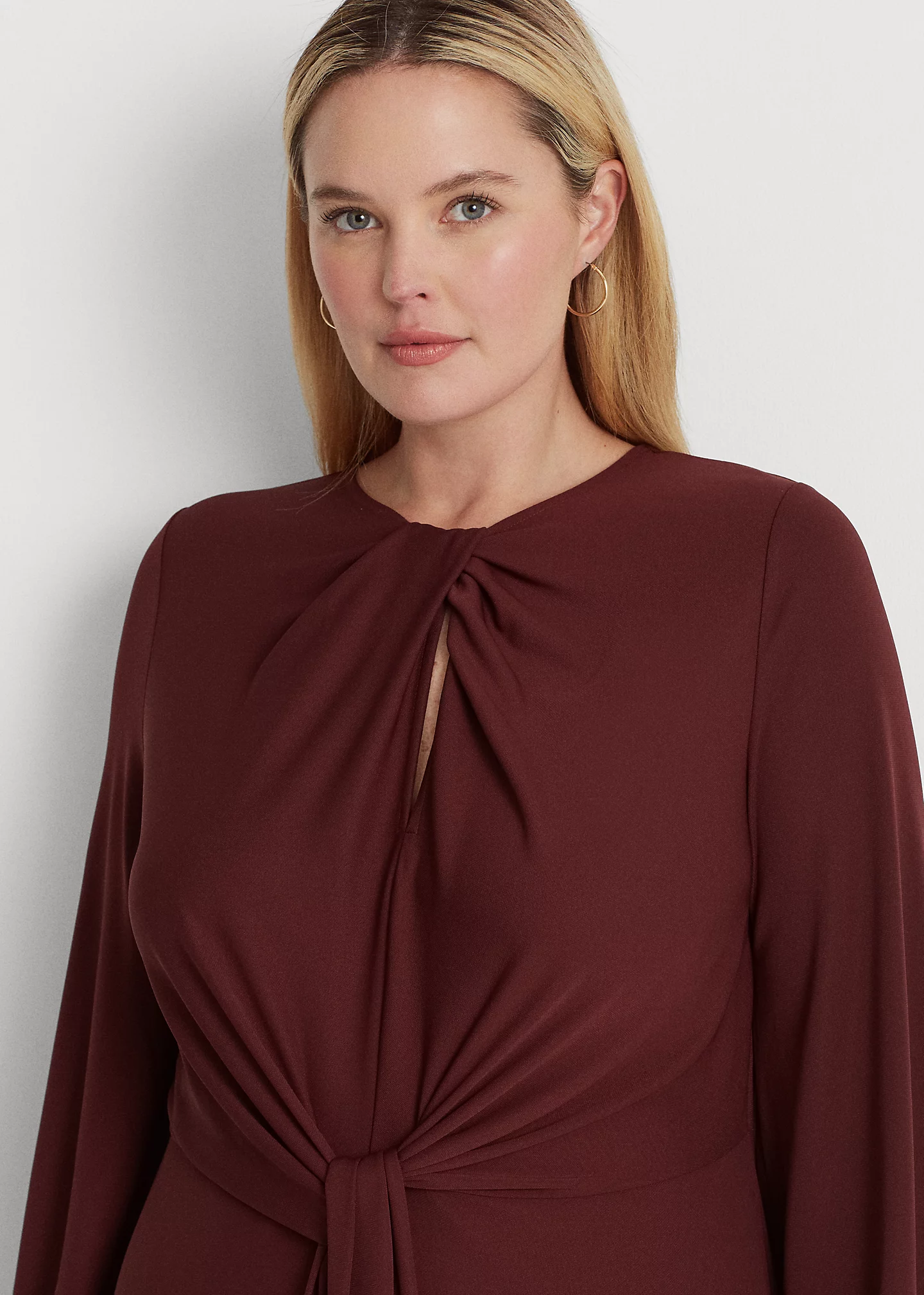 Tie-Front Stretch Jersey Dress