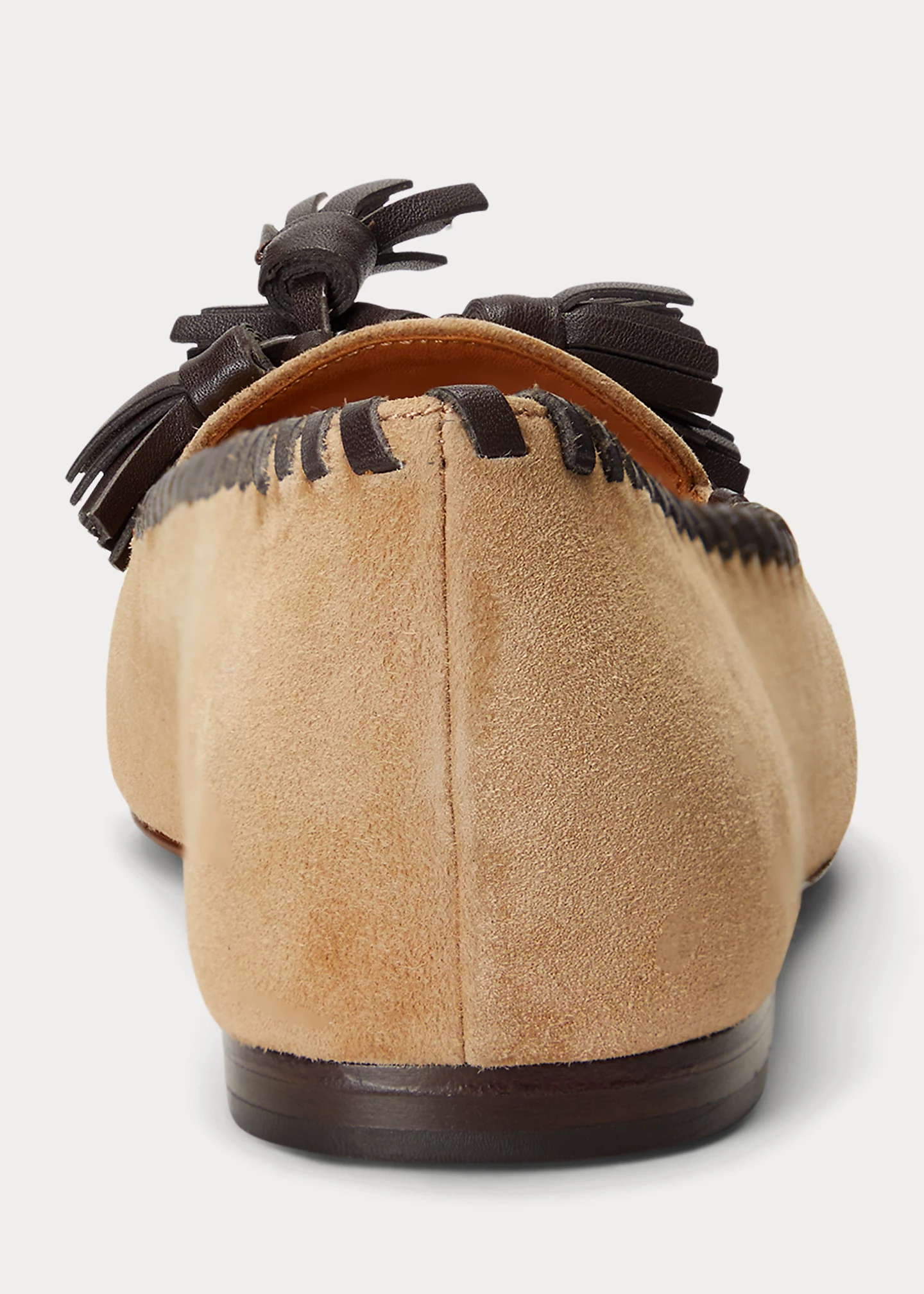 Two-Tone Tasseled Suede Loafer