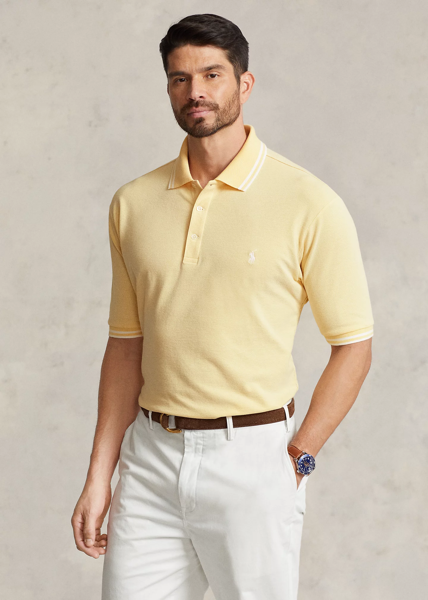 Stretch Mesh Polo Shirt