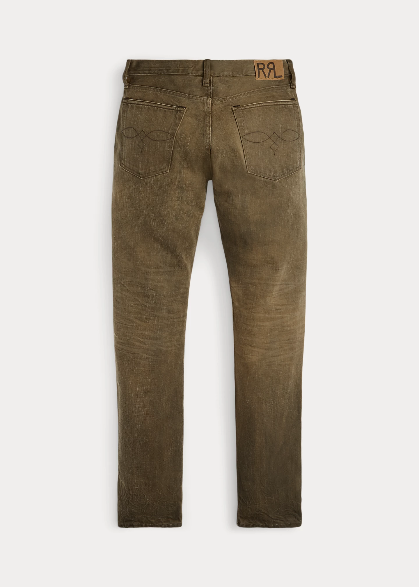 Slim Fit Distressed Brown Jean