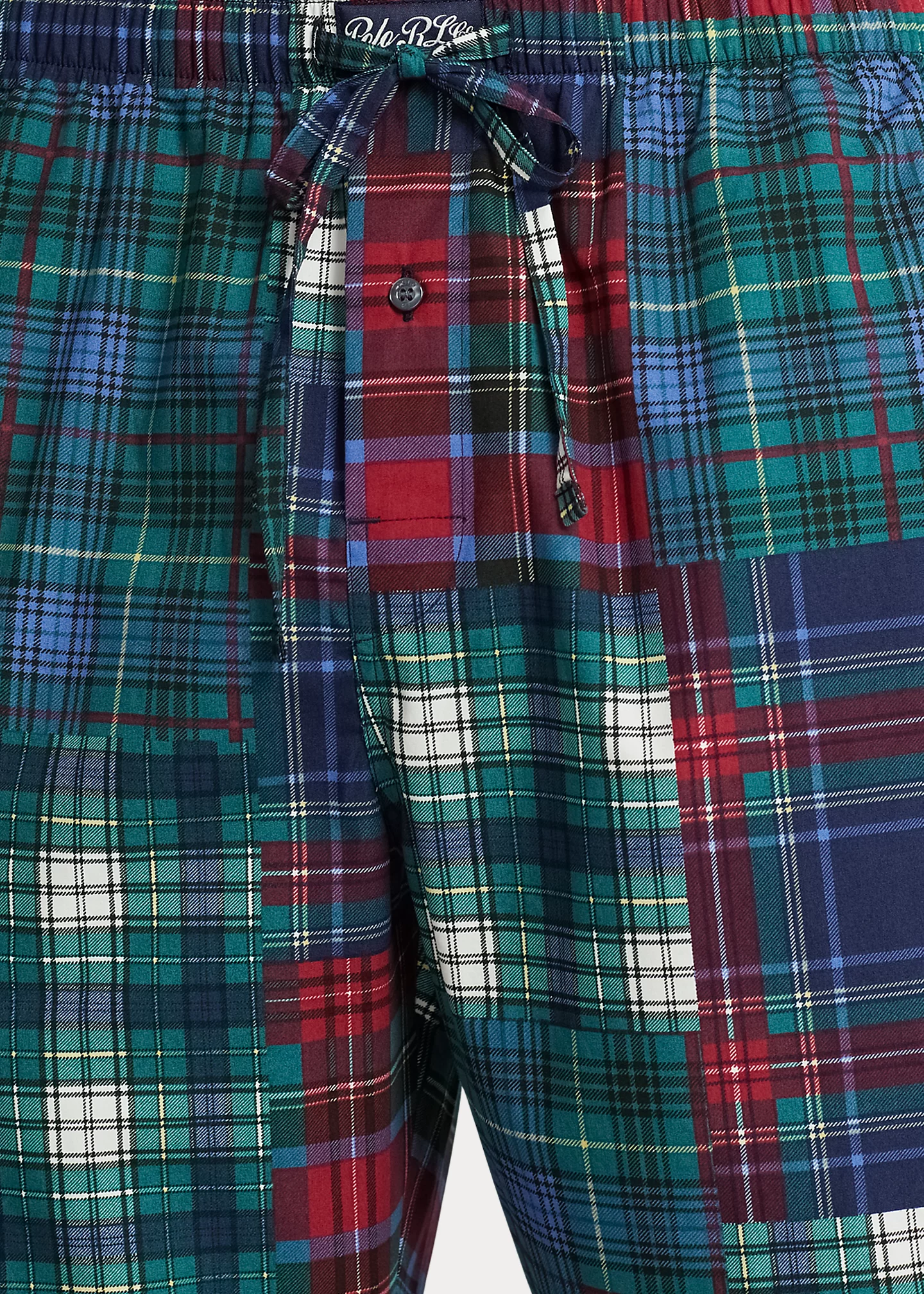 Patchwork Plaid Cotton Pajama Set