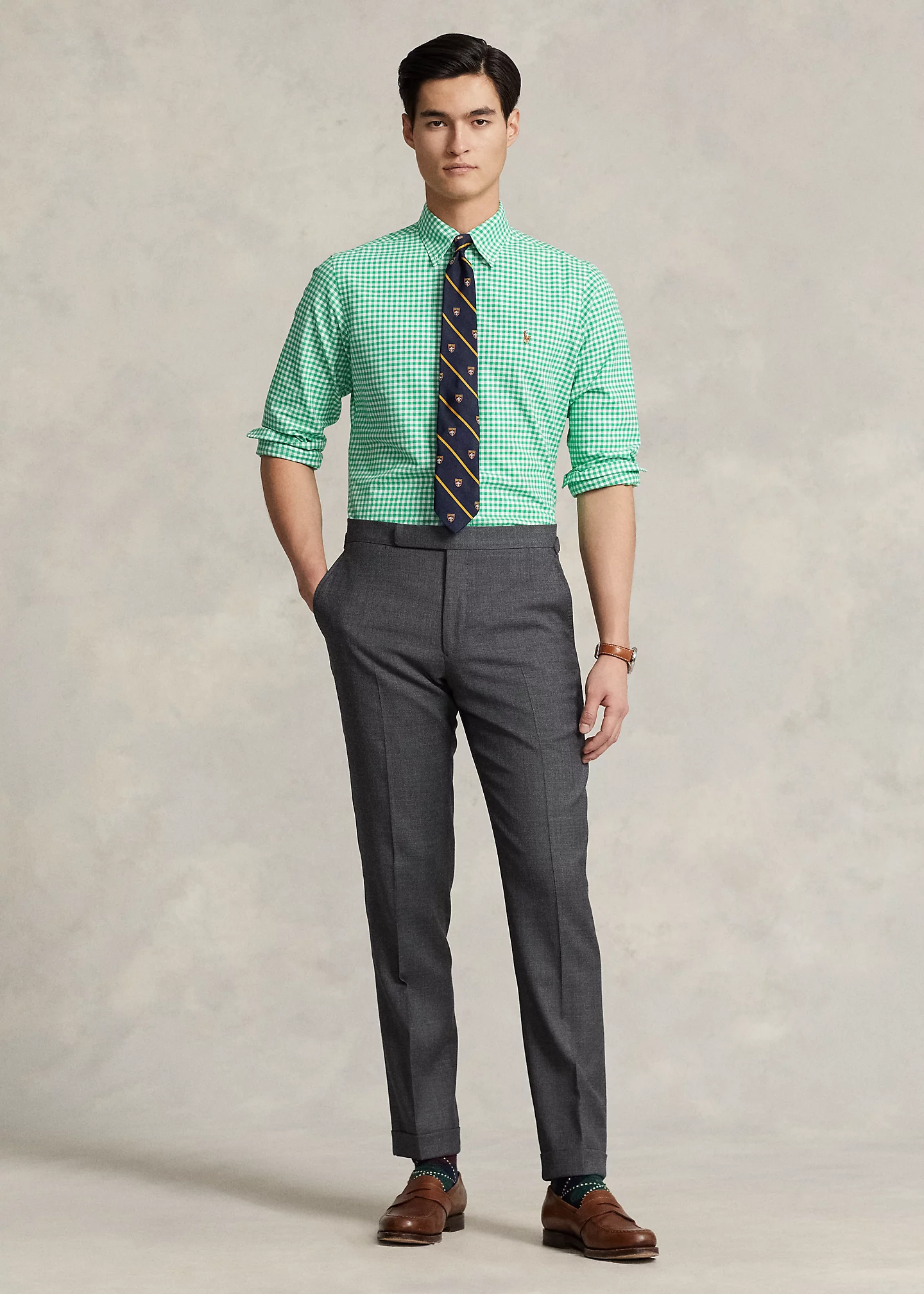 Classic Fit Gingham Oxford Shirt