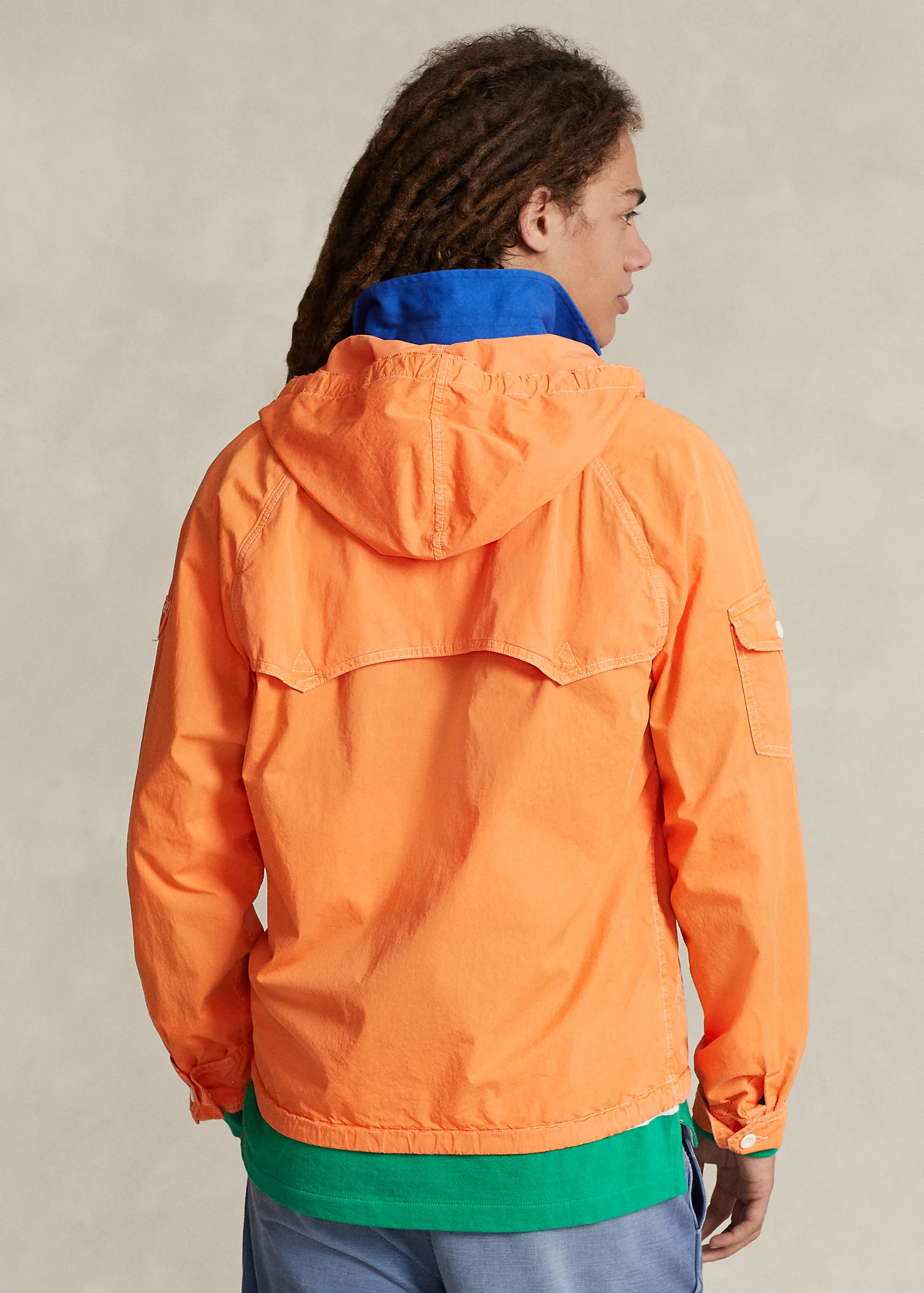 Garment-Dyed Twill Hooded Jacket