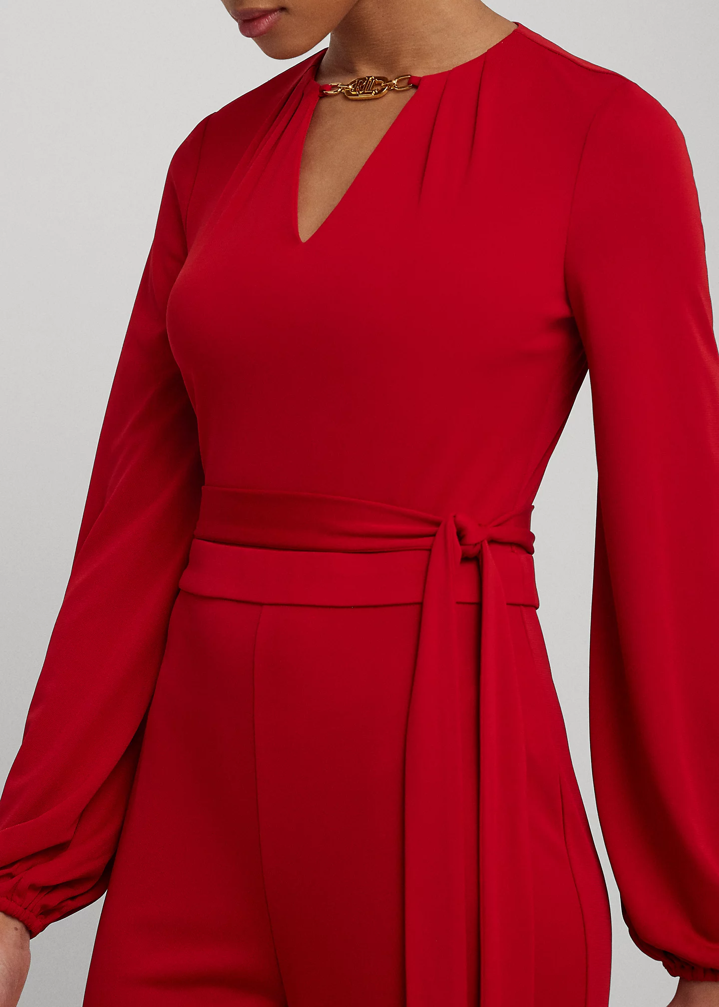 Logo-Trim Jersey Wide-Leg Jumpsuit