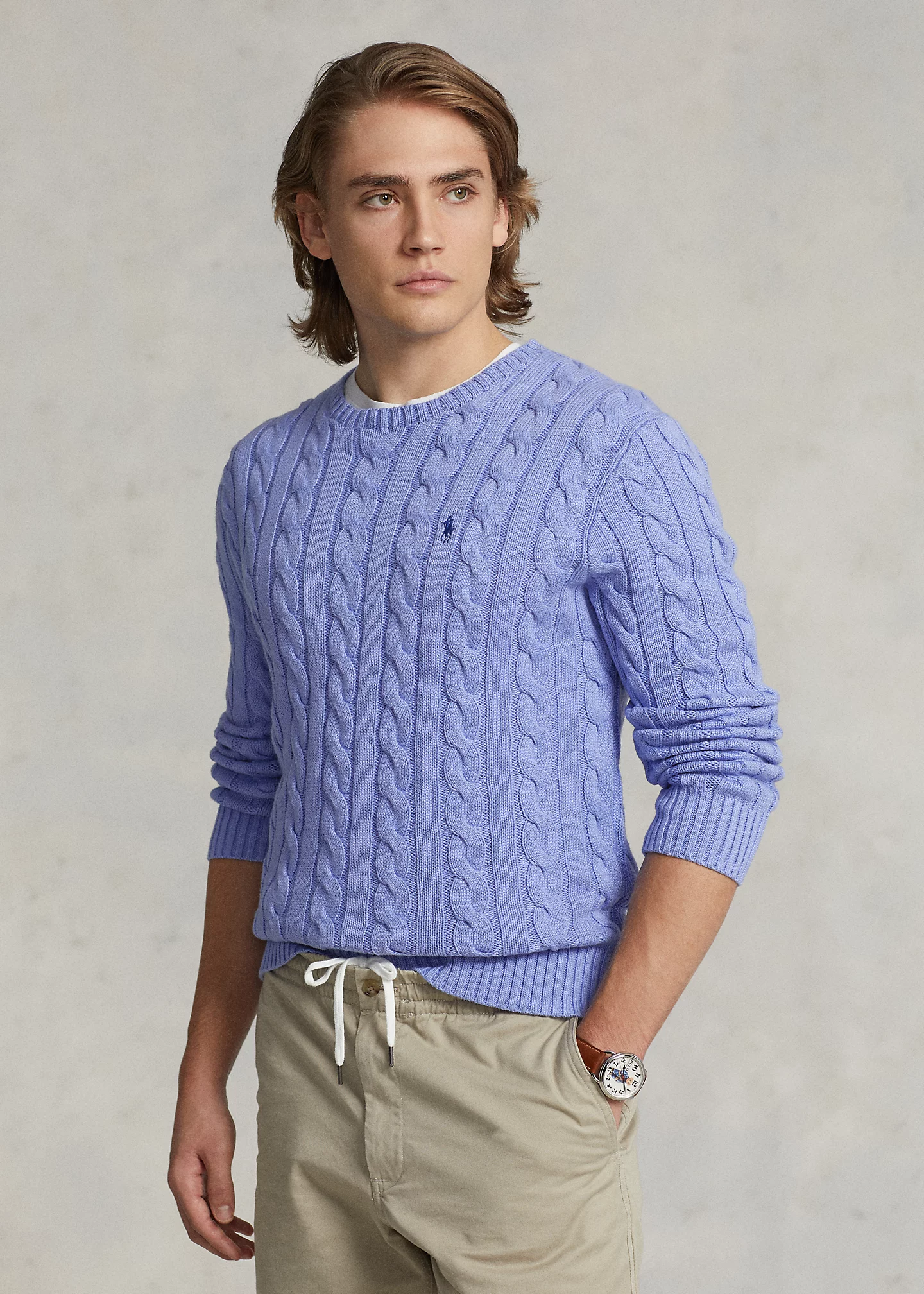 Cable-Knit Cotton Sweater