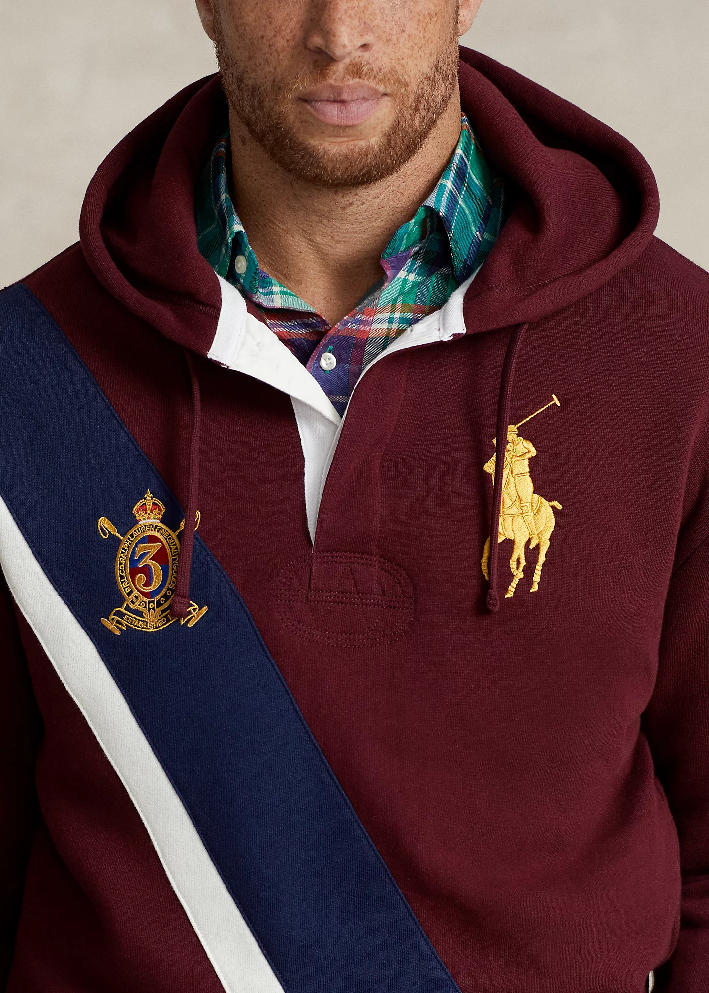 Big Pony Fleece Rugby Hoodie