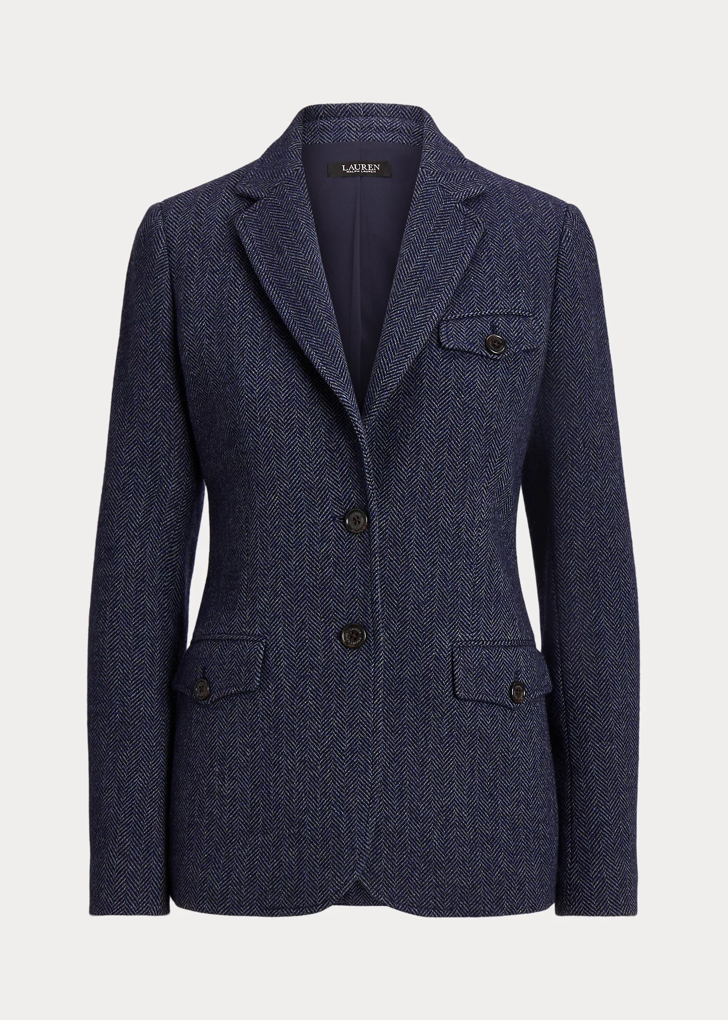 Wool-Blend Herringbone Tweed Blazer