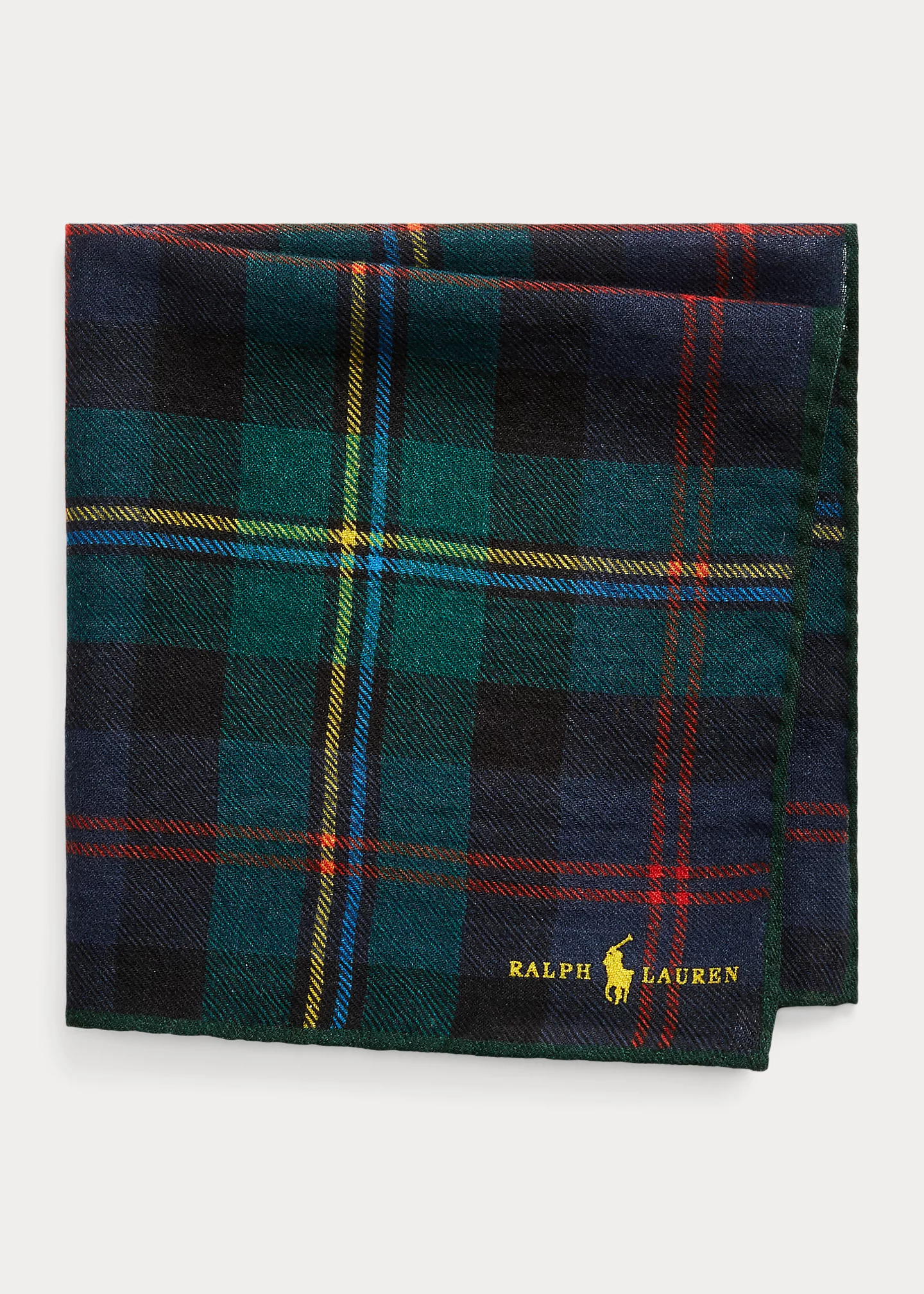 Plaid Wool Pocket Square