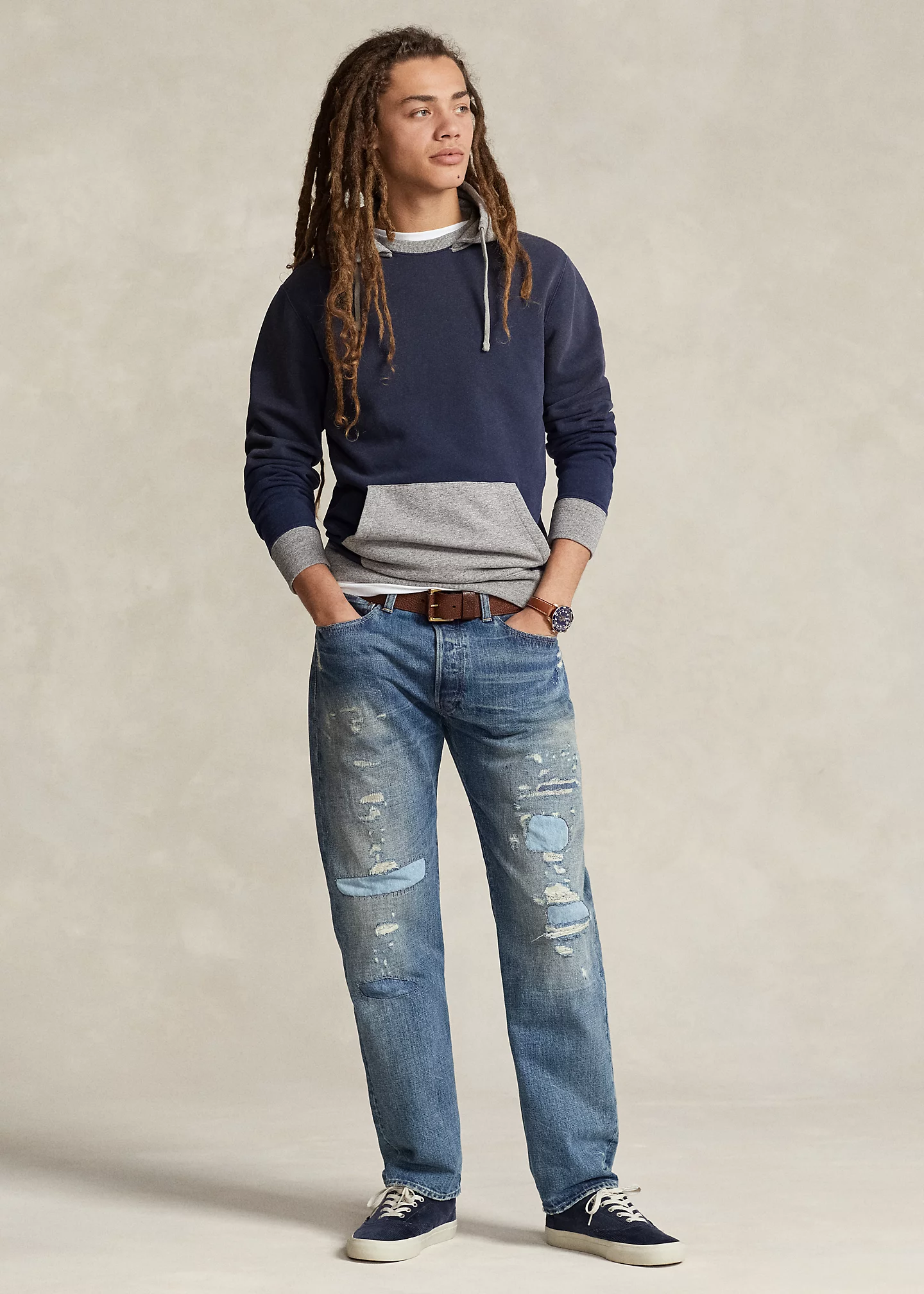 Two-Tone Fleece Hoodie