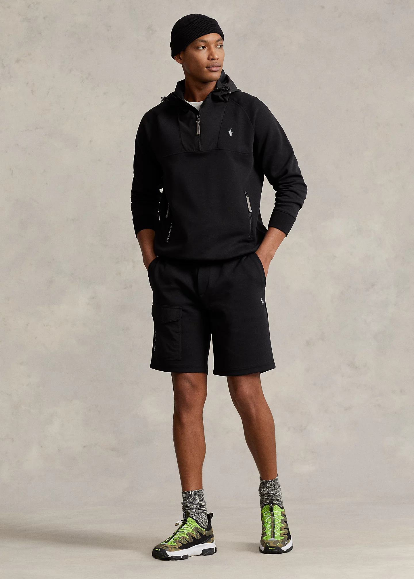 Water-Repellent Hybrid Hoodie