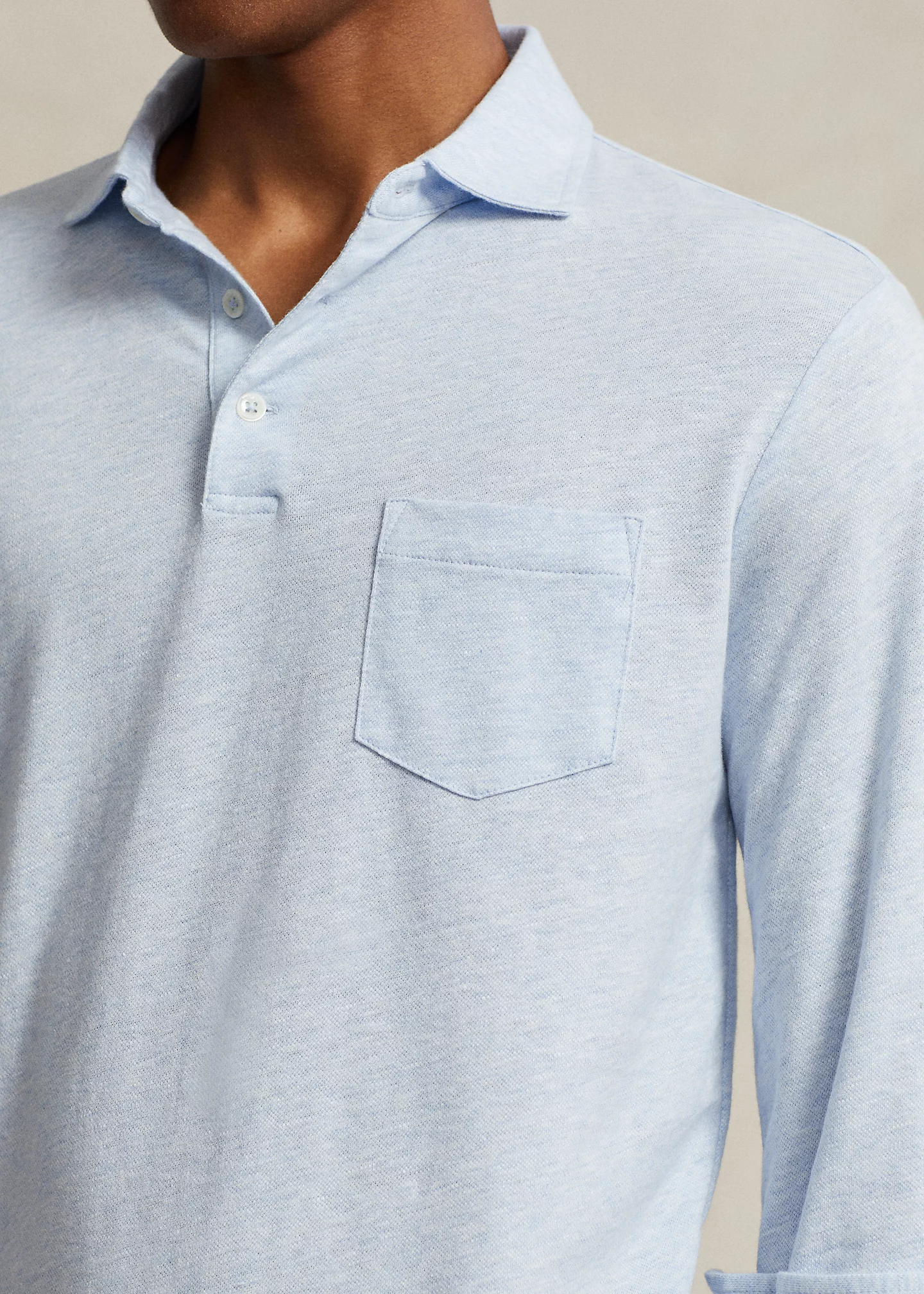 Custom Slim Cotton-Linen Oxford Polo