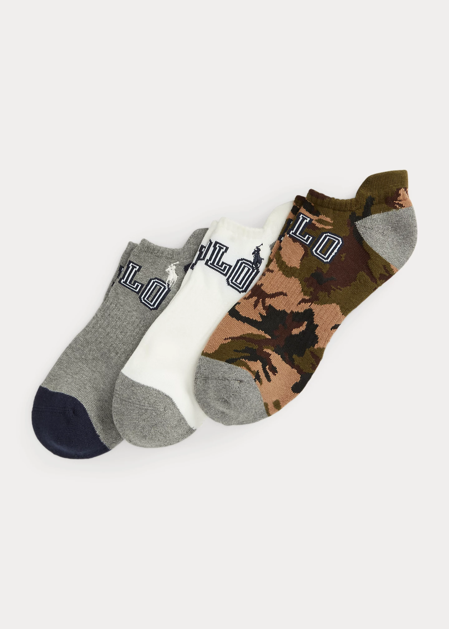 Camo Cotton-Blend Low-Cut Sock 3-Pack