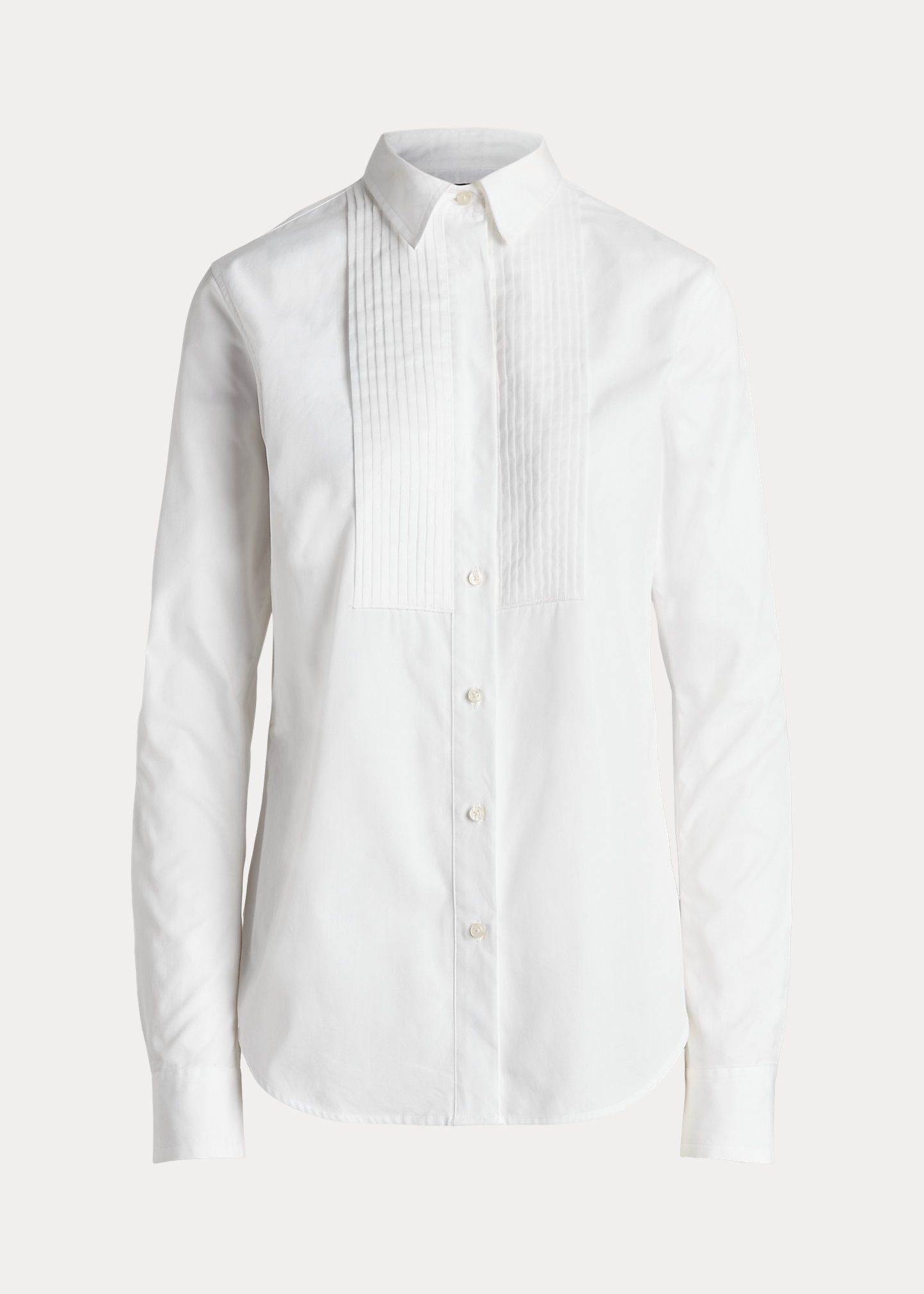 Pintucked Cotton Broadcloth Shirt