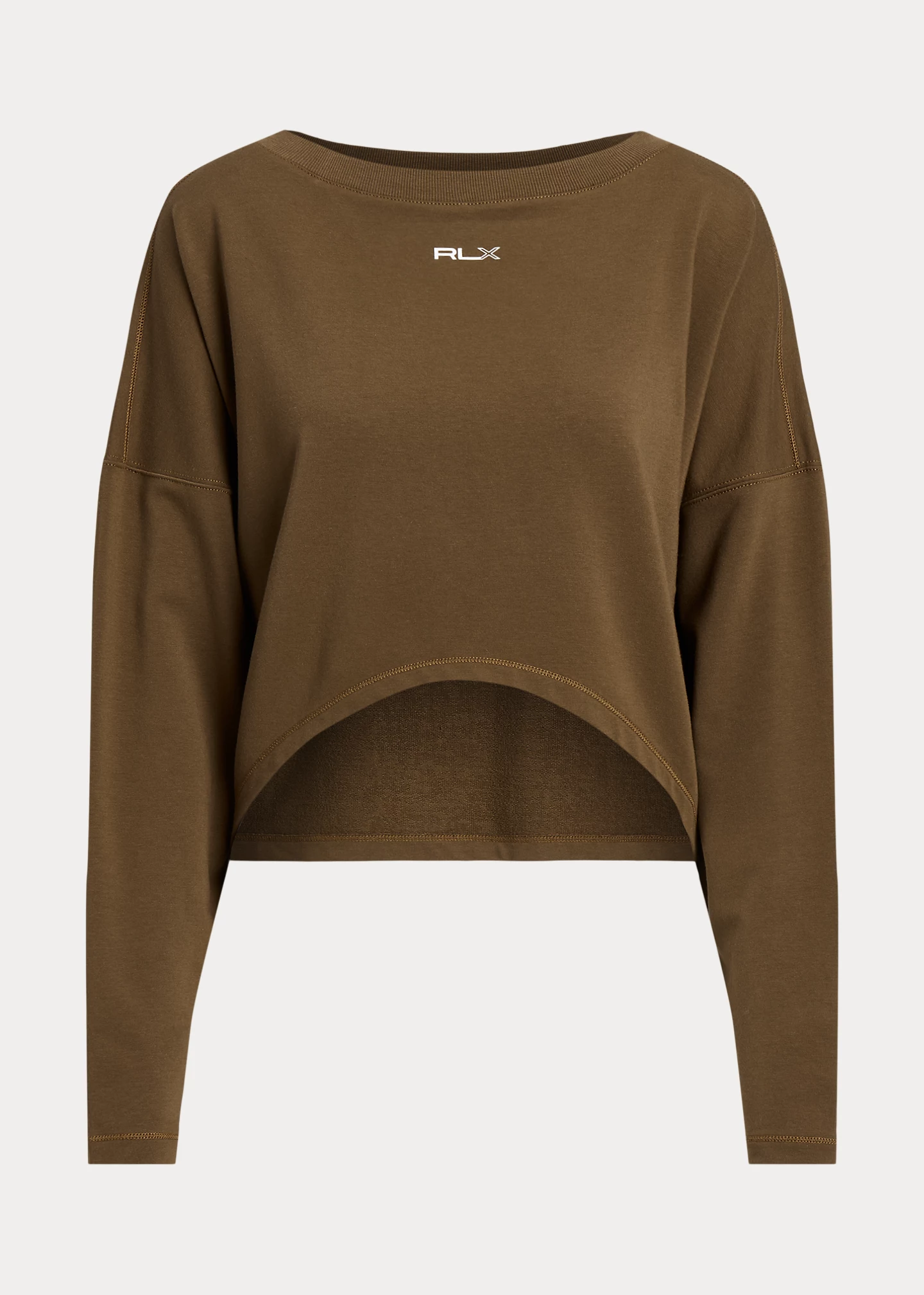 Oversize Stretch-Blend Fleece Pullover