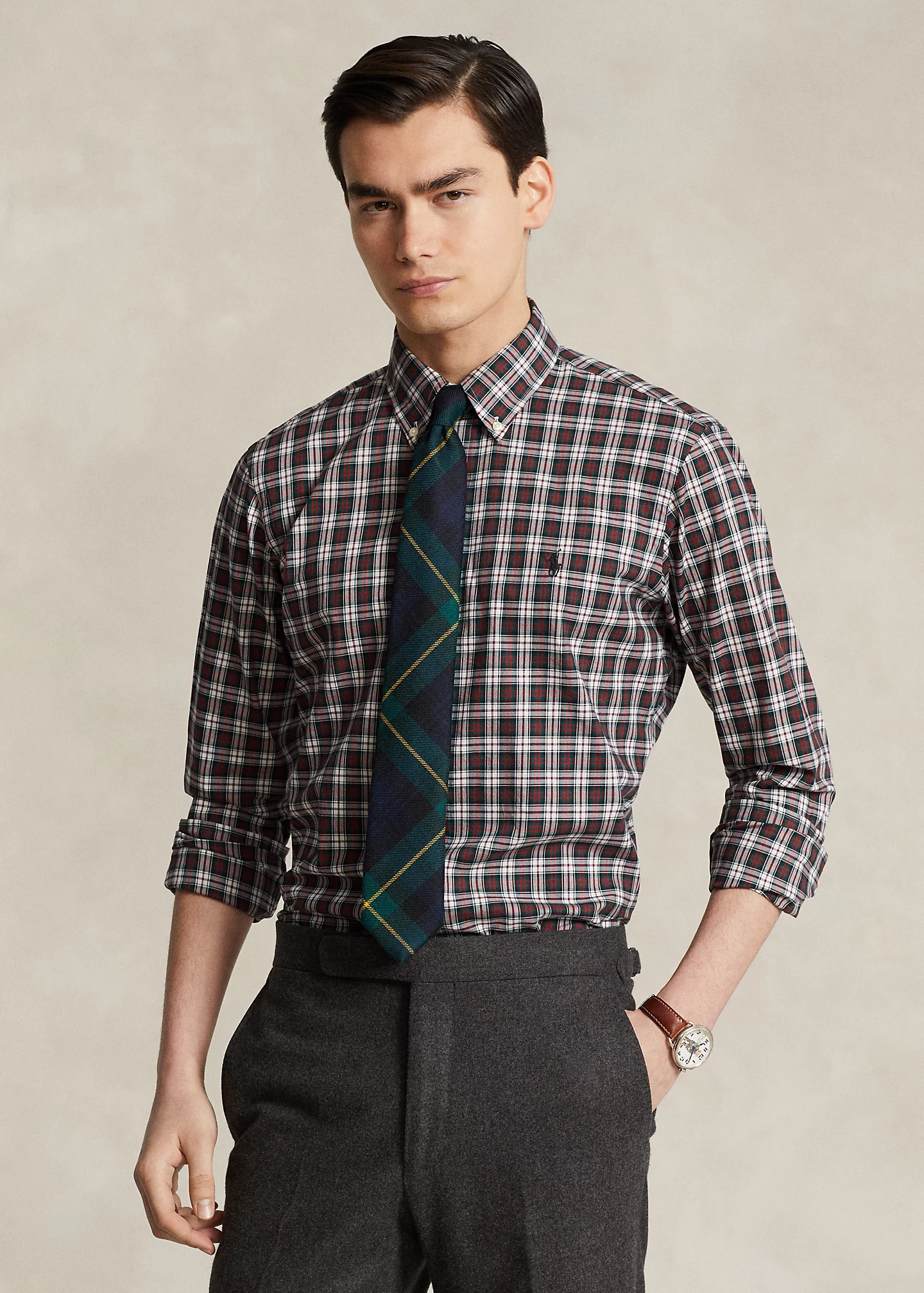 Classic Fit Plaid Twill Shirt