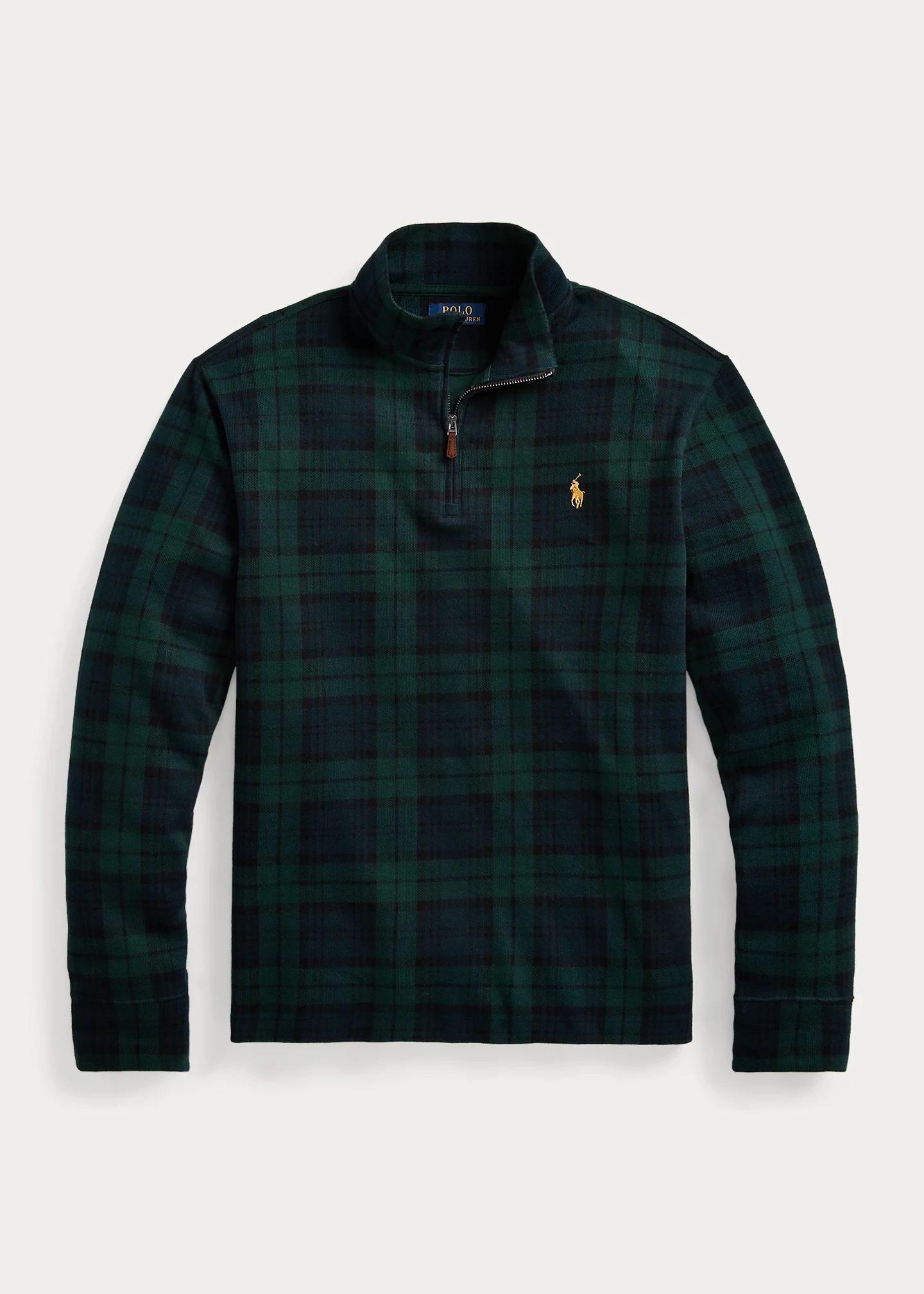 Plaid Estate-Rib Pullover