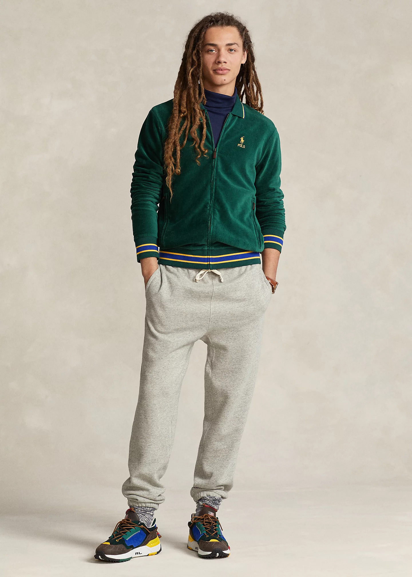 Knit Corduroy Track Jacket